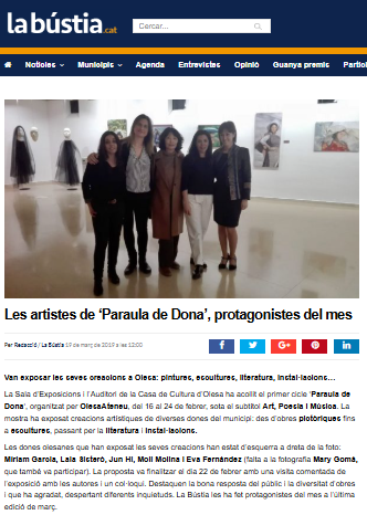 Exposició "Paraula de dona" a Olesa de Montserrat organitzada per OlesaAteneu.
