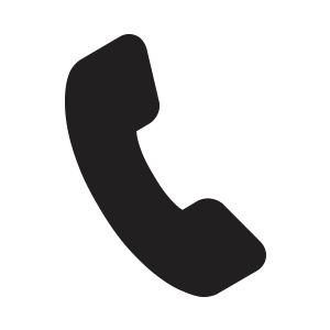 Silhouette of a telephone receiver.