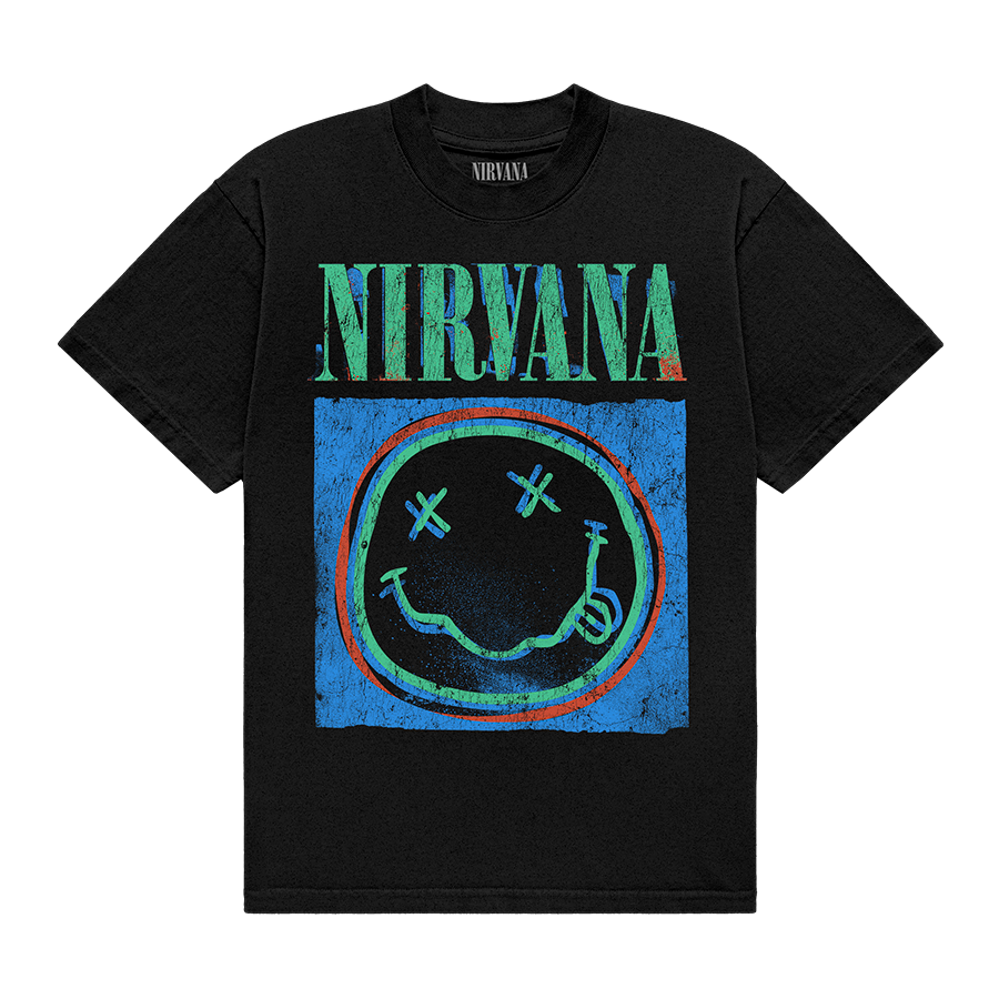 nirvana smiley face logo tshirt