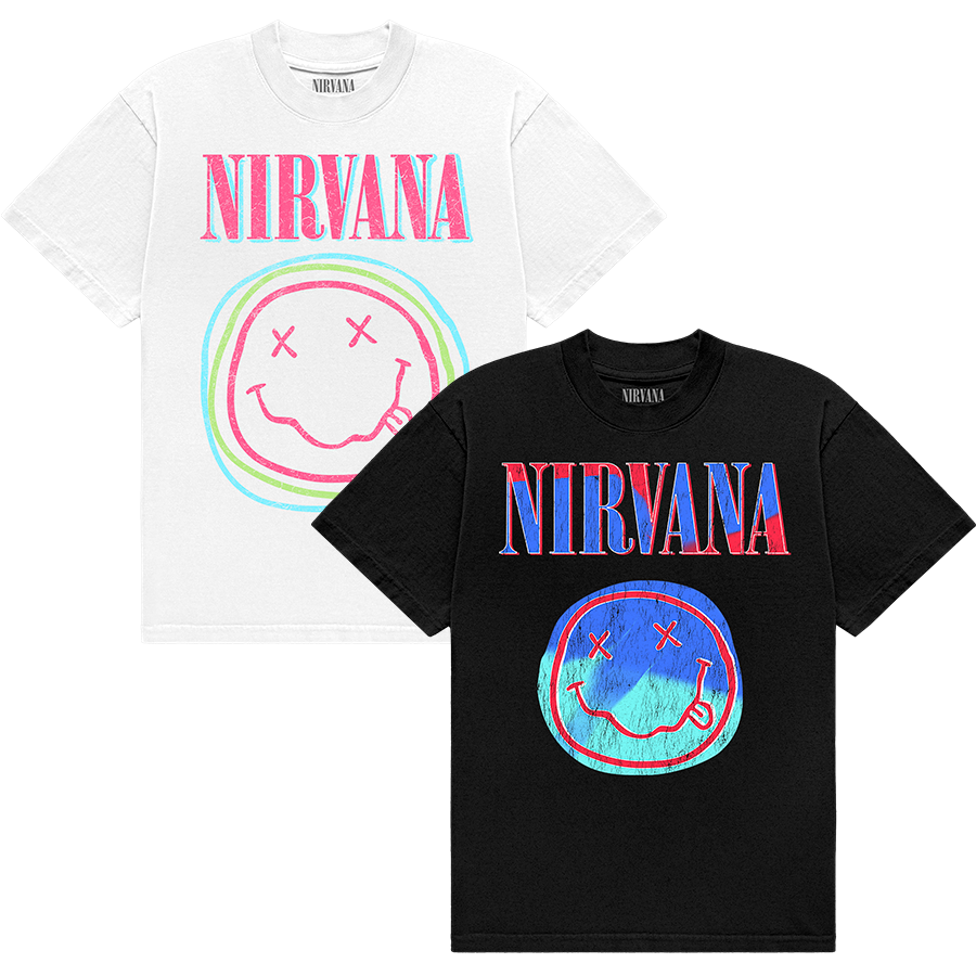 nirvana smiley face logo tshirt