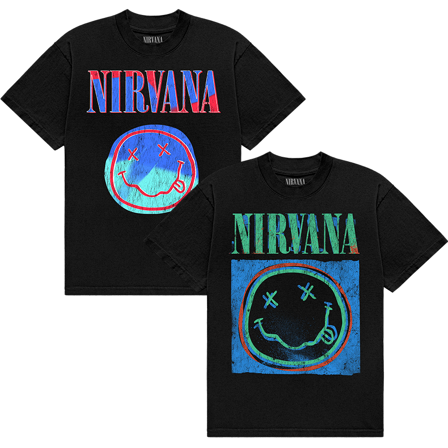 nirvana smiley face logo tshirt merch