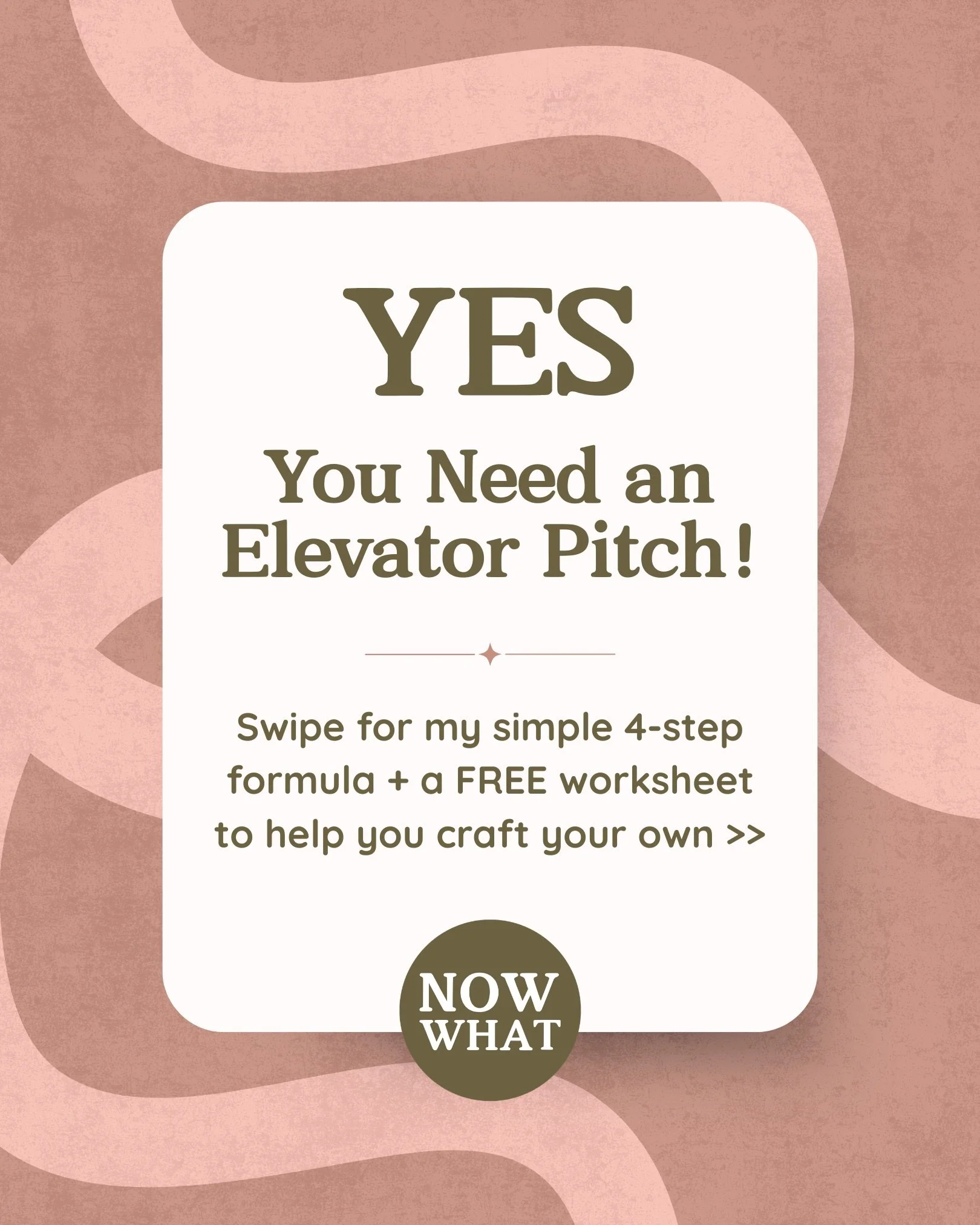 Yes, you need an elevator pitch 🗣️

Crafting an impactful elevator pitch starts with the right framework. This is your moment to make a memorable first impression, and it needs to answer these four questions:

&nbsp;&nbsp;&nbsp;1. Who are you?
&nbsp