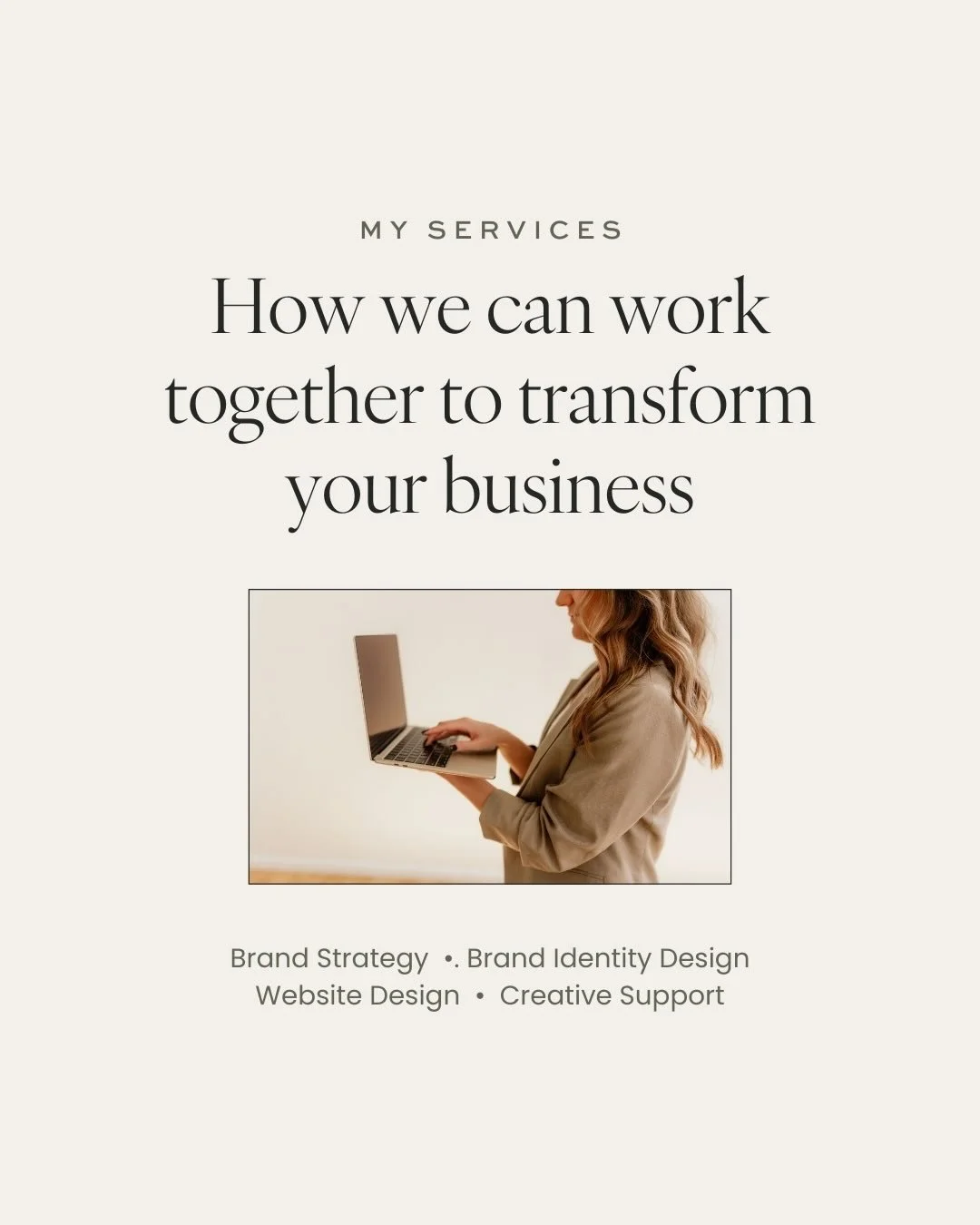 Has your business evolved, but your brand and website still feel a little DIY, disconnected, or not quite like you? If this sounds familiar, it might be time for an upgrade.
 
If you&rsquo;re ready for&hellip;

&bull;  A brand and website that truly 