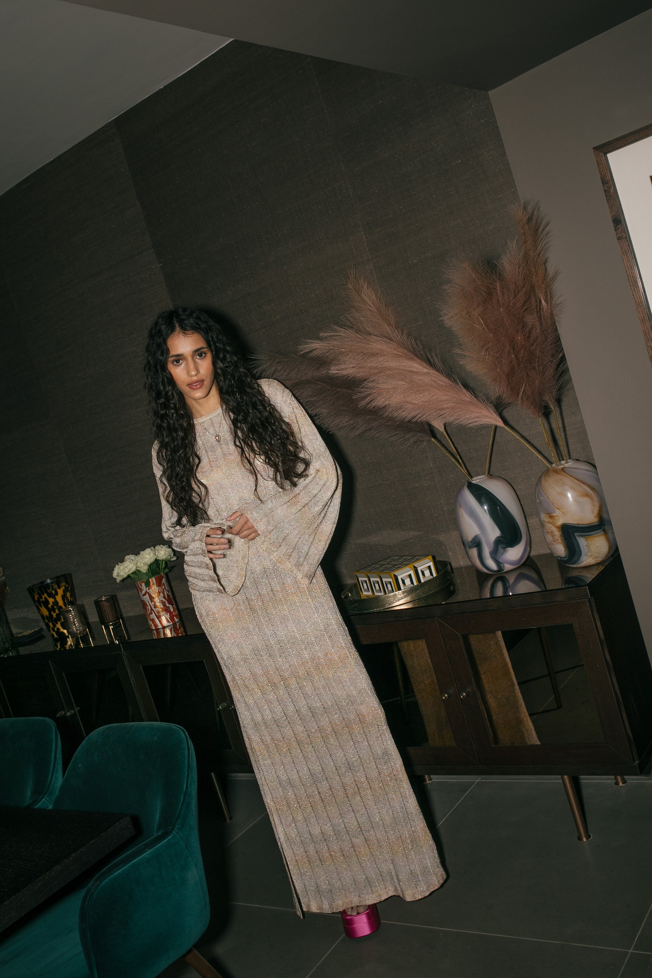 The styling for this Eid fashion shoot emphasized the elegance and cultural richness of the occasion. The surroundings were adorned with intricate details, including ornate props, luxurious fabrics, and warm, inviting tones to complement the fashion.