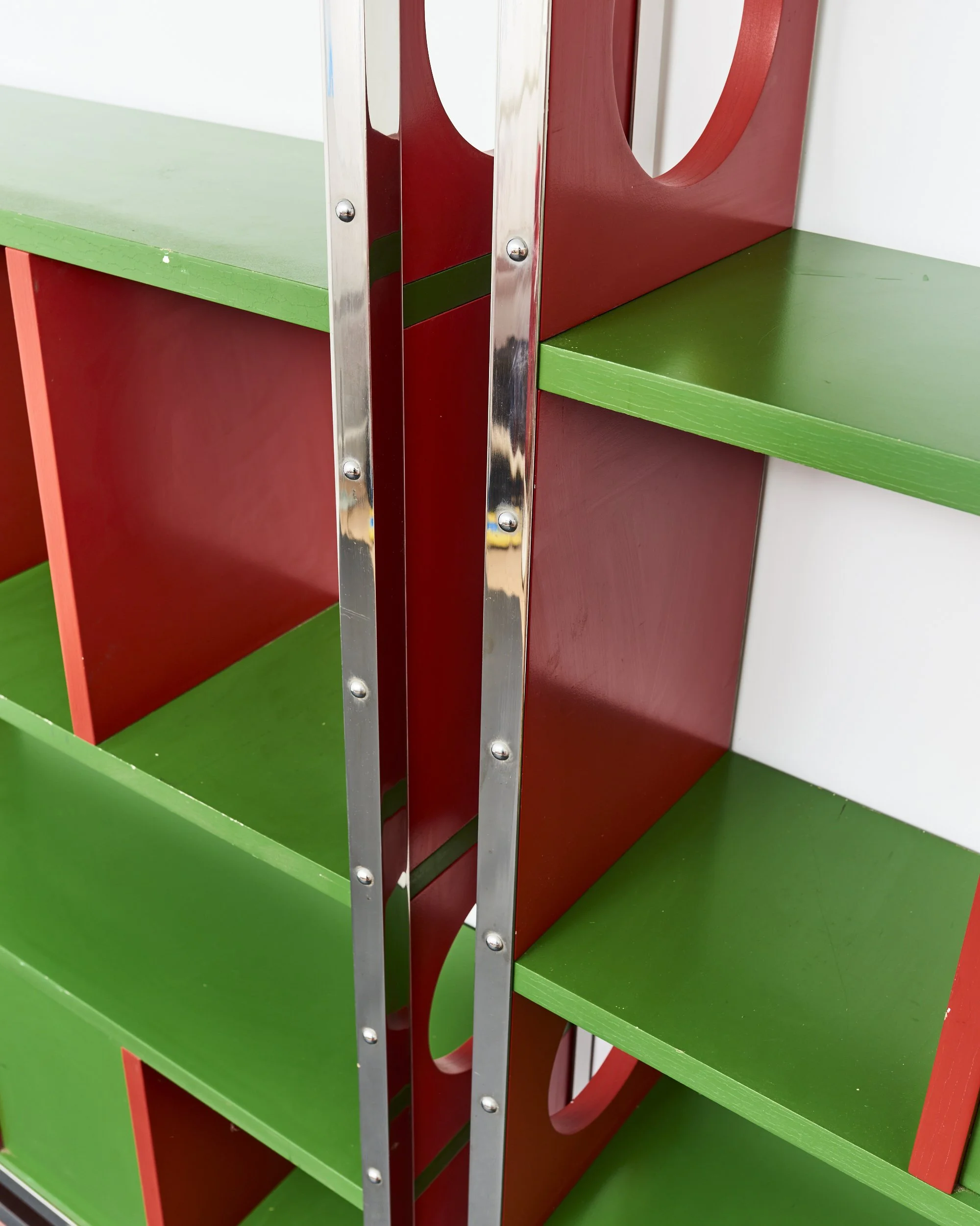 freestanding.room.divider.red.green.chrome.memphis.style.art.deco.mid.century 2.jpg