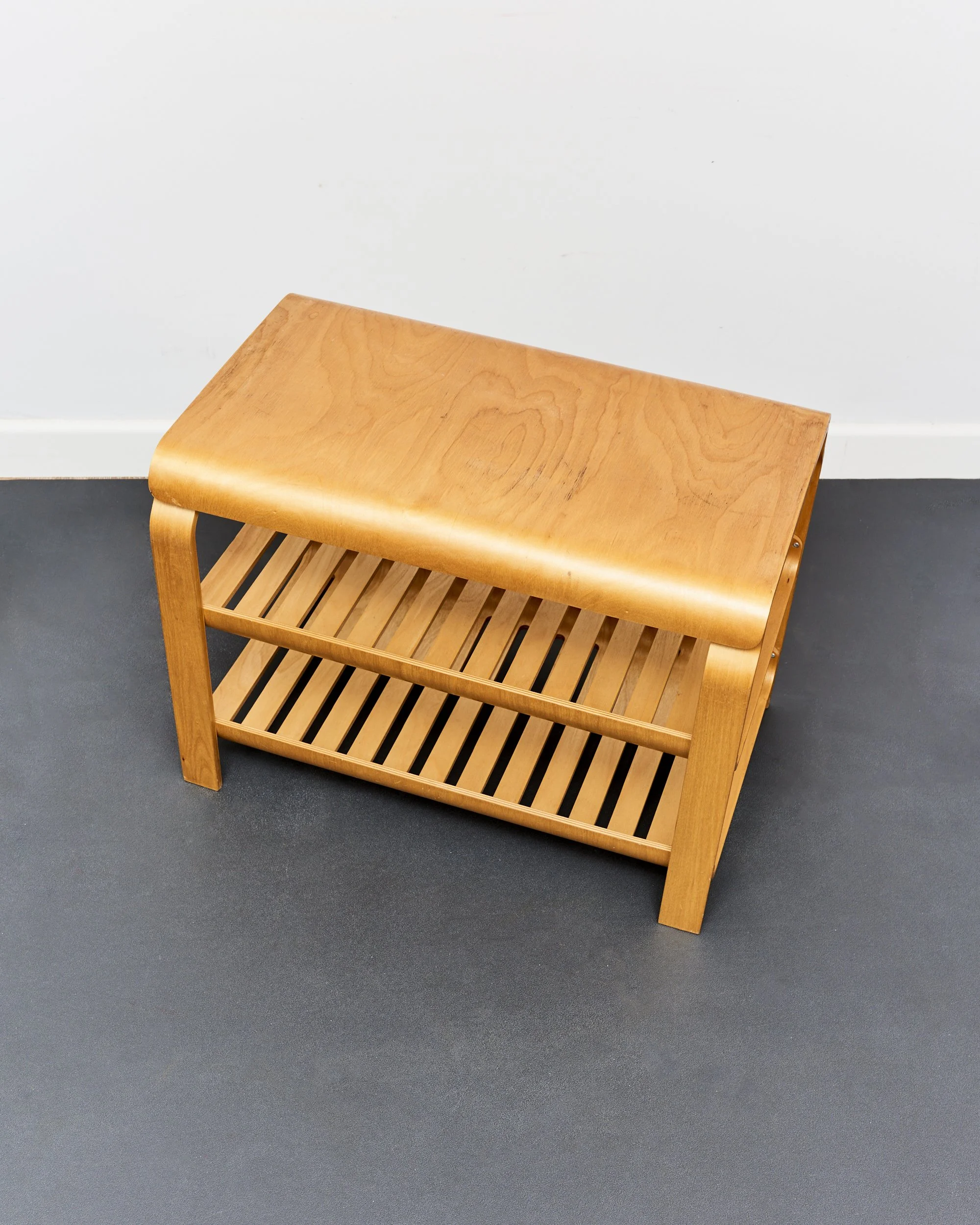 bench.side.table.shoe.rack.ikea.richard.clark.plywood.1990.alvar.aalto 1.jpg