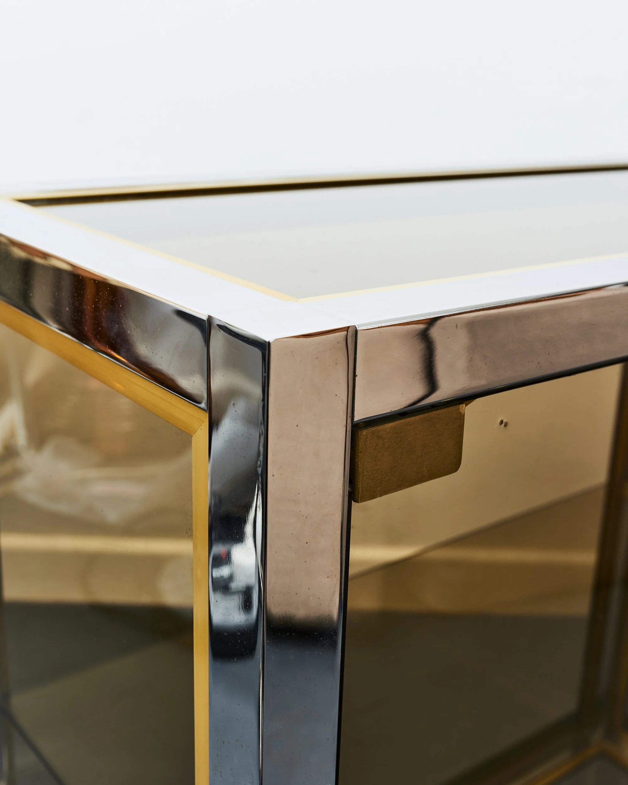 showcase.vitrine.glass.chrome.brass.renato.zevi.italy.hollywood.regency.1970 1.jpg