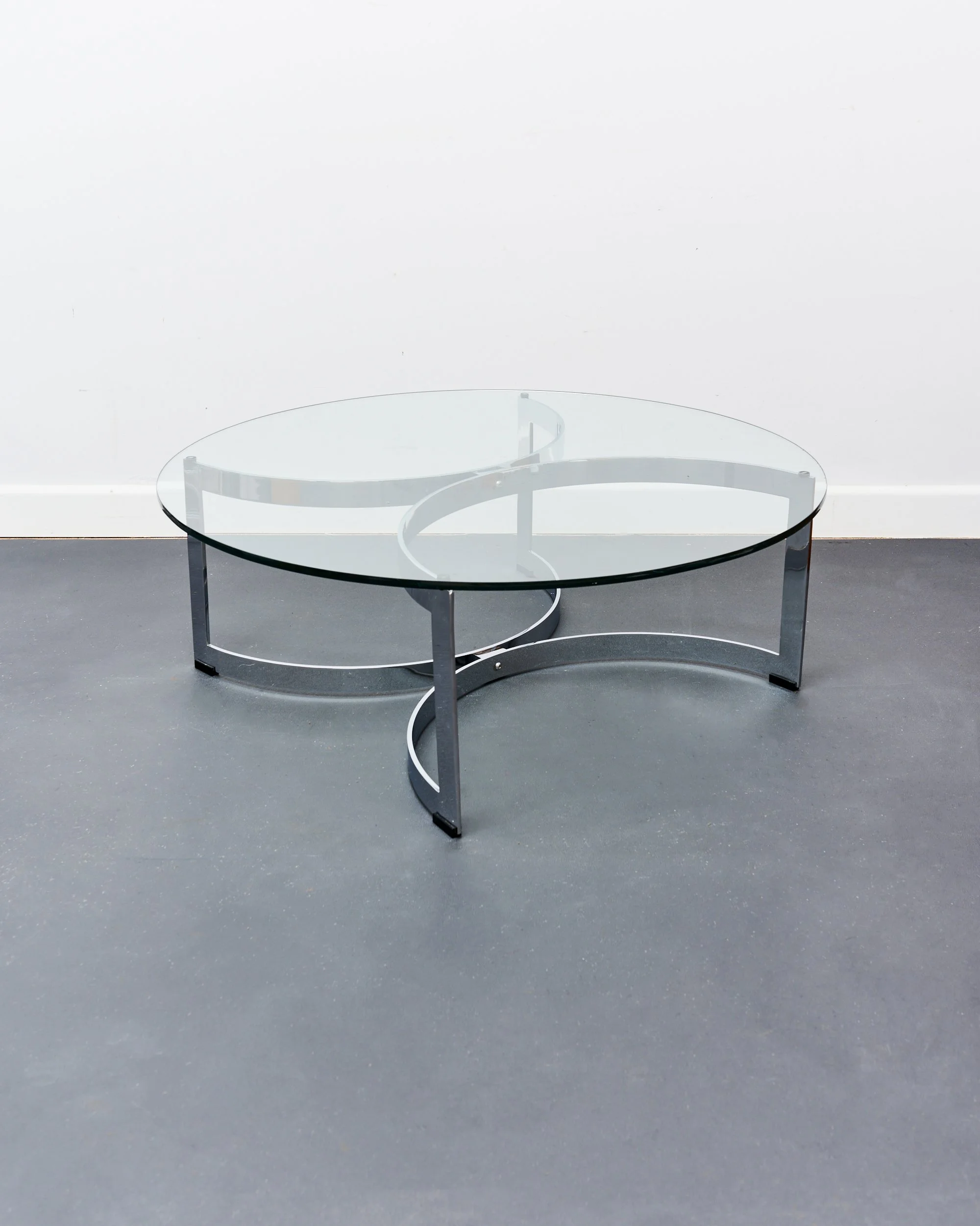 Stunning Chrome & Glass Coffee Table Model '341C' by Richard Young for Merrow Associates C.1971