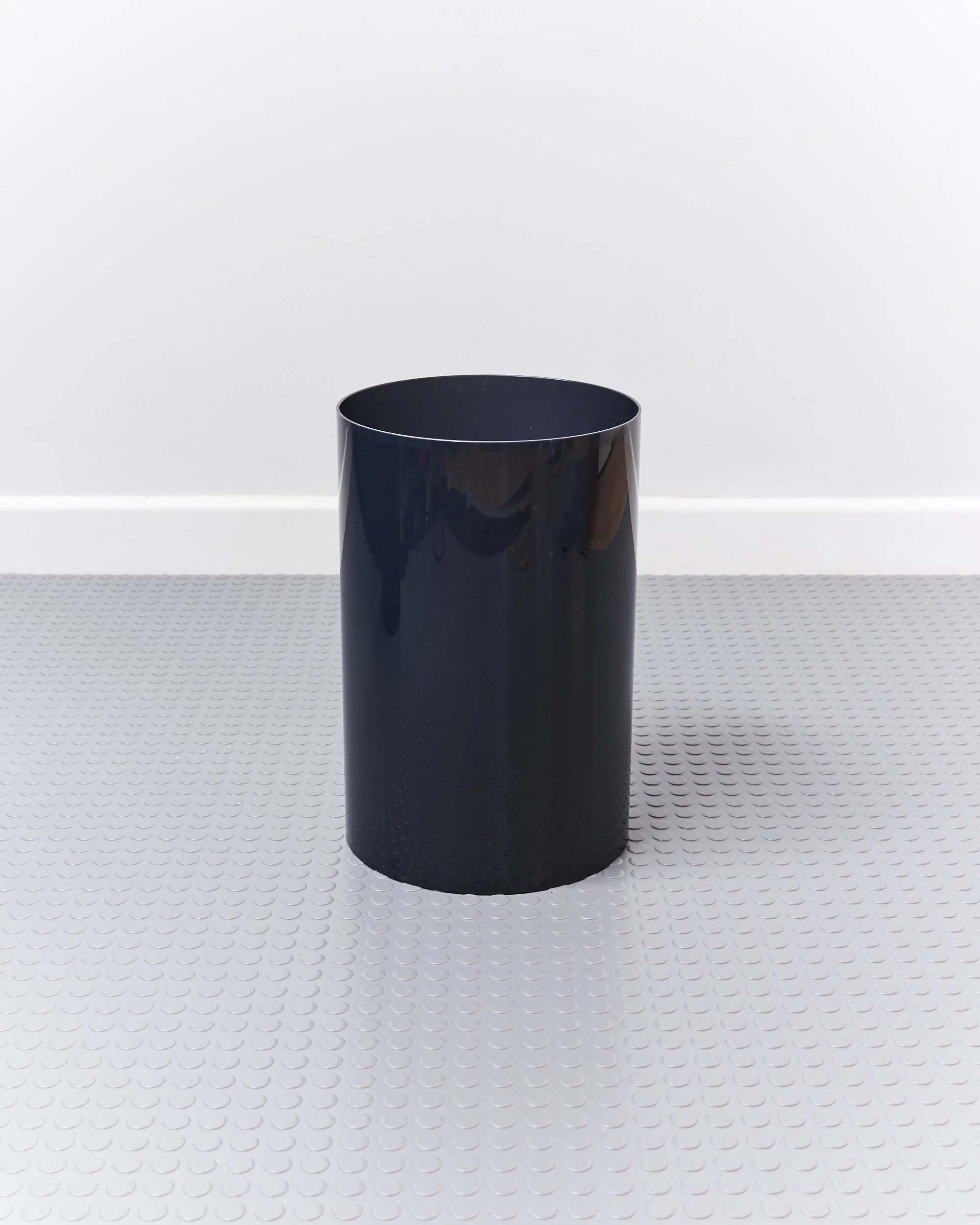 Vintage Paper Basket Bin by Gino Colombini for Kartell Italy C.1980
