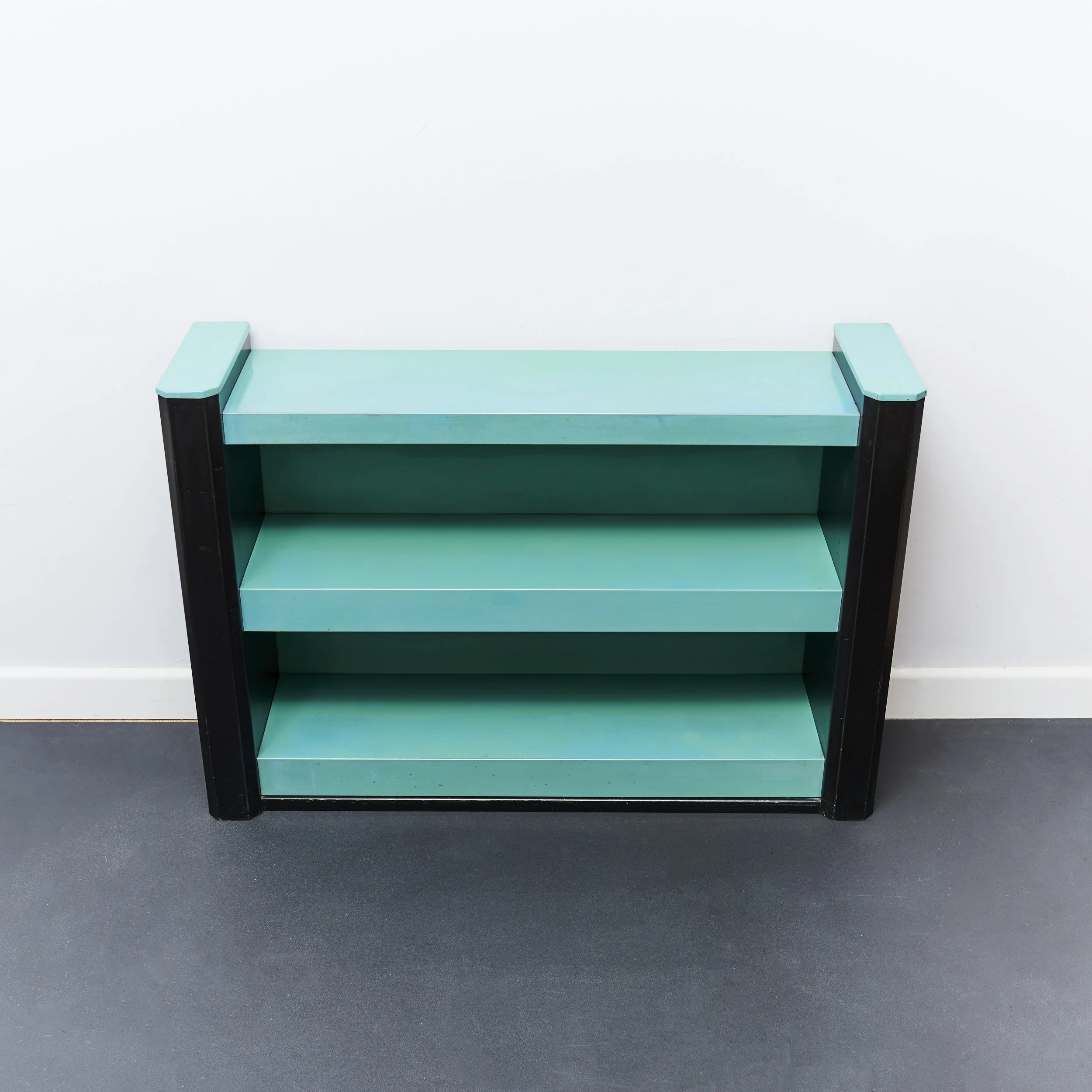 art.deco.sheet.metal.bookcase.shelving.shelf.black.turquoise.1930.bauhaus 1.jpg
