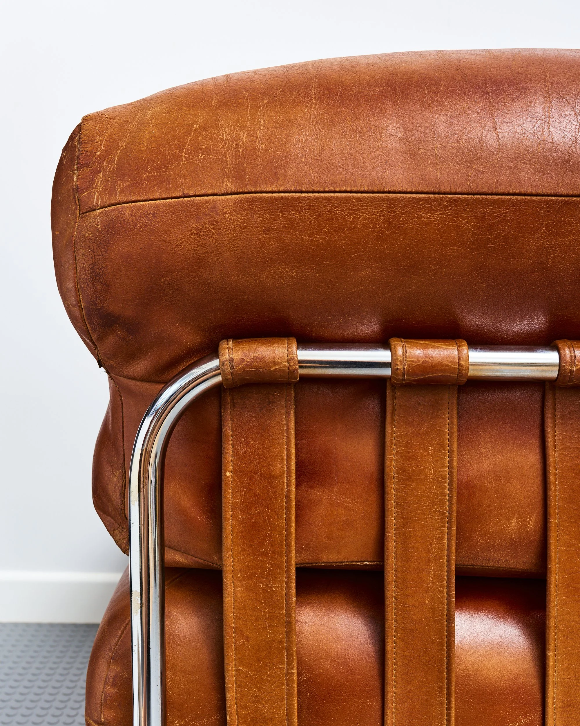 vintage.italian.leather.chrome.modular.lounge.chair.1970.mid.century.cognac 1.jpg