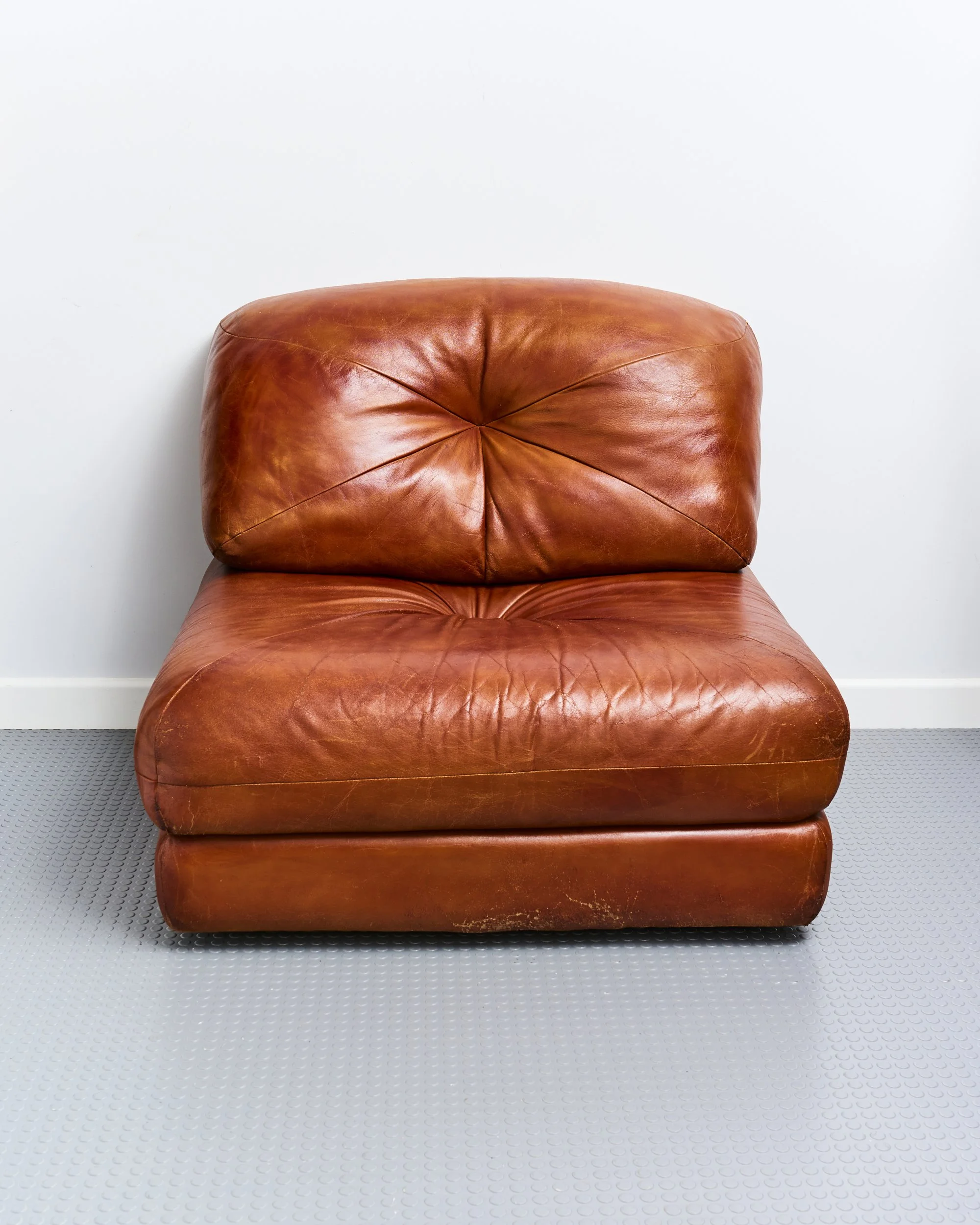 vintage.italian.leather.chrome.modular.lounge.chair.1970.mid.century.cognac 4.jpg