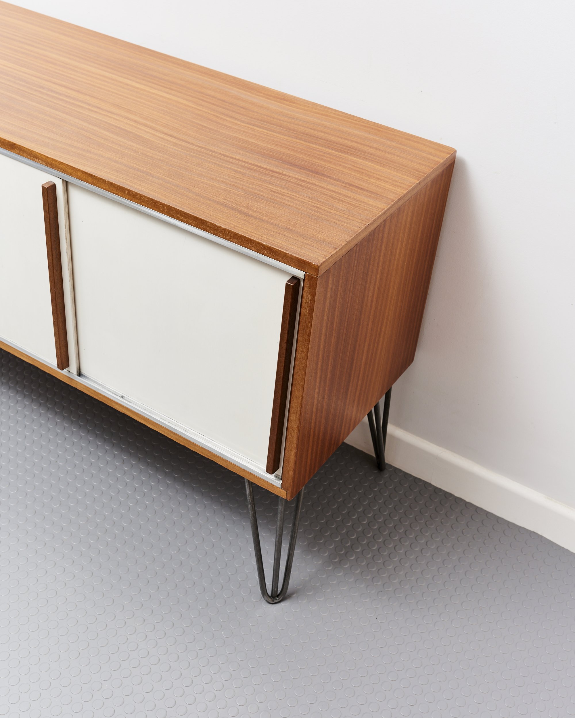 mid.century.sideboard.teak.white.veneer.refurbished.1960.mcm.retro.vintage 3.jpg