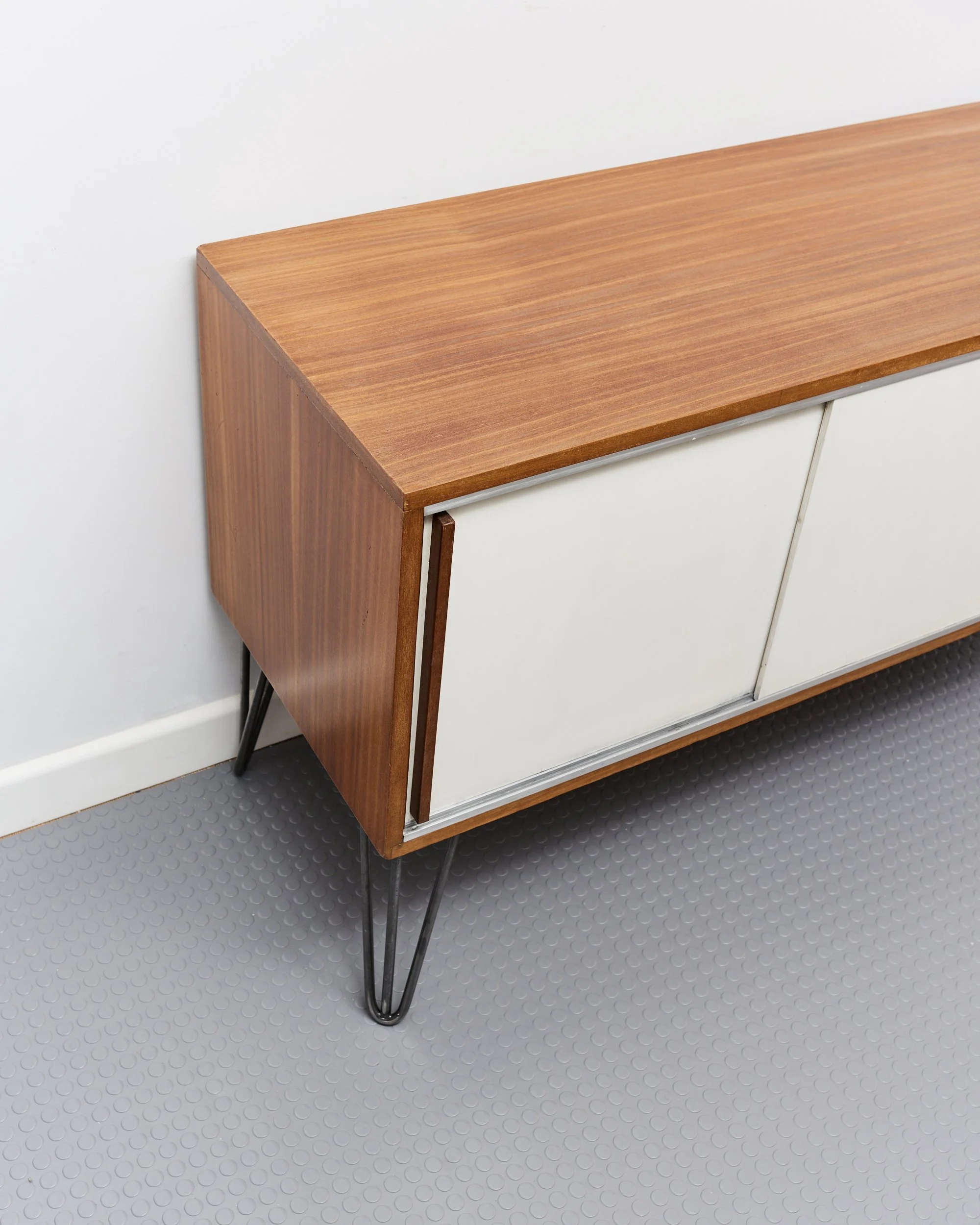 mid.century.sideboard.teak.white.veneer.refurbished.1960.mcm.retro.vintage 4.jpg