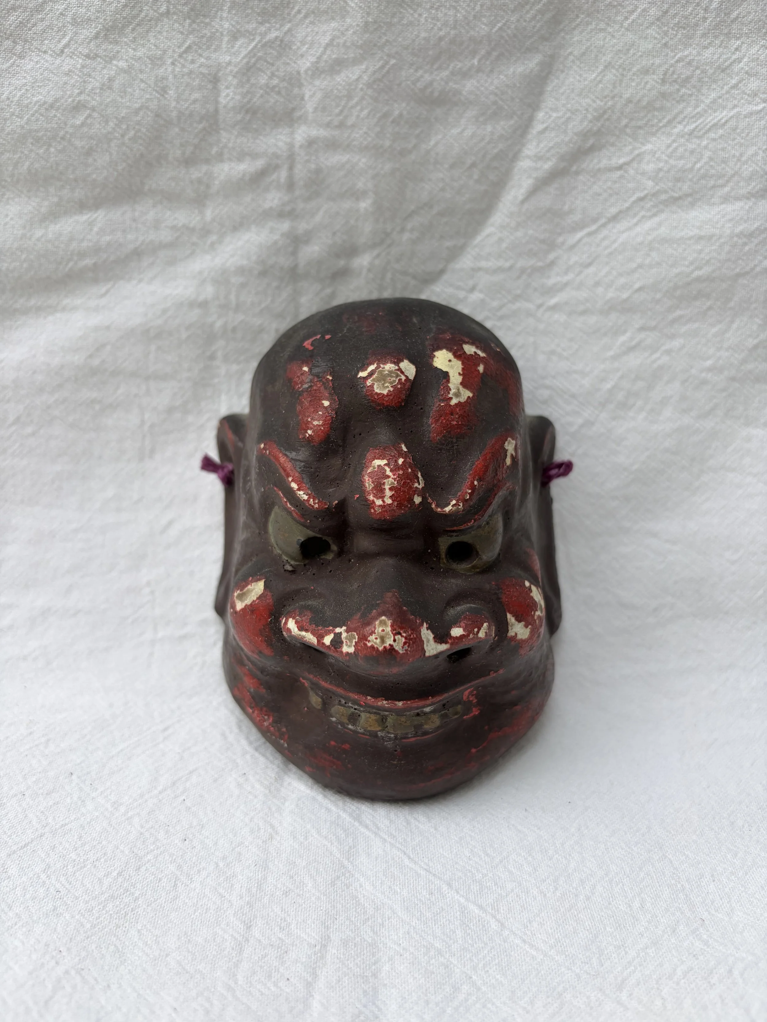Vintage Miniature Agyo Mask Nio Gate Buddhist Guardian C.1950