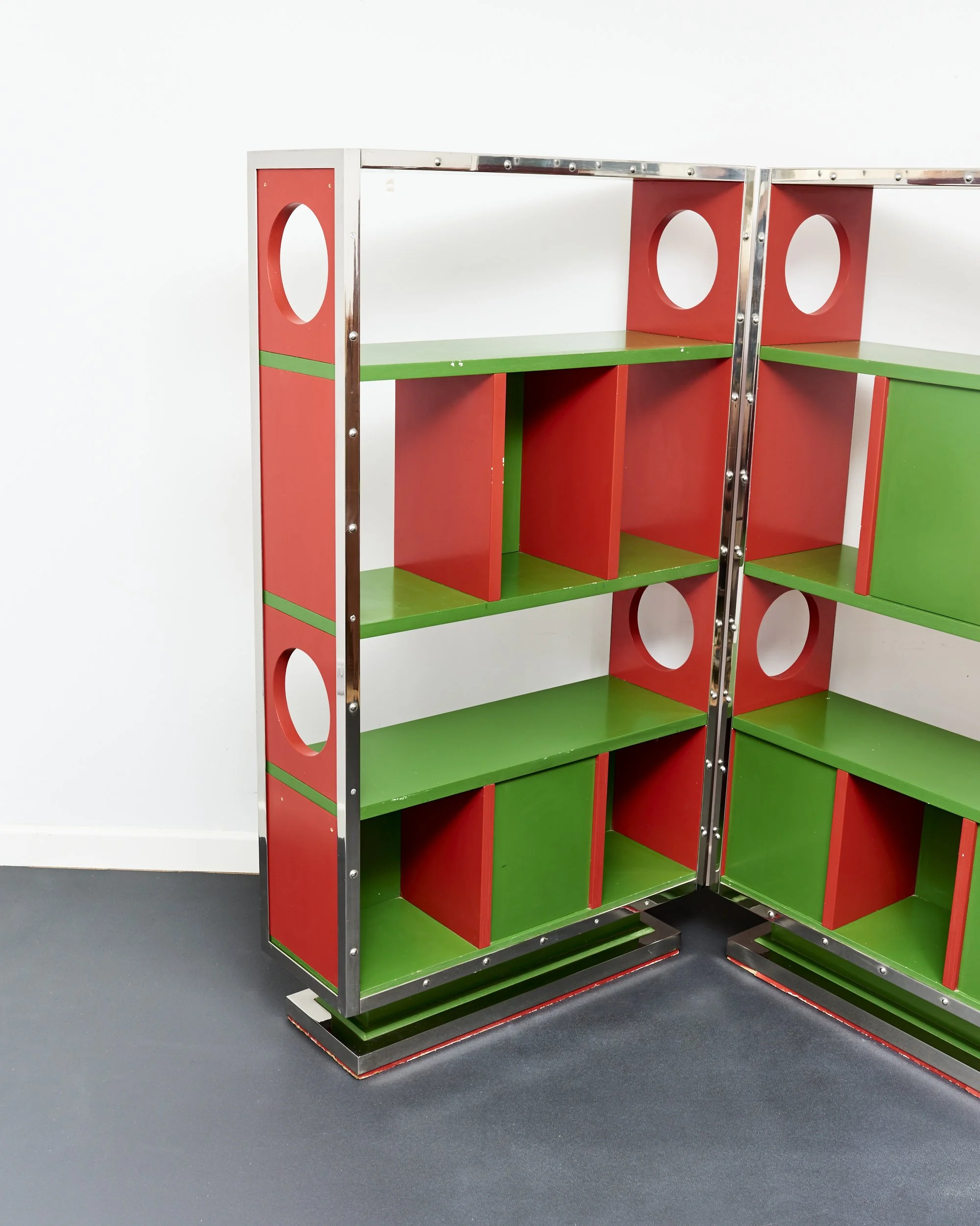 freestanding.room.divider.red.green.chrome.memphis.style.art.deco.mid.century 7.jpg