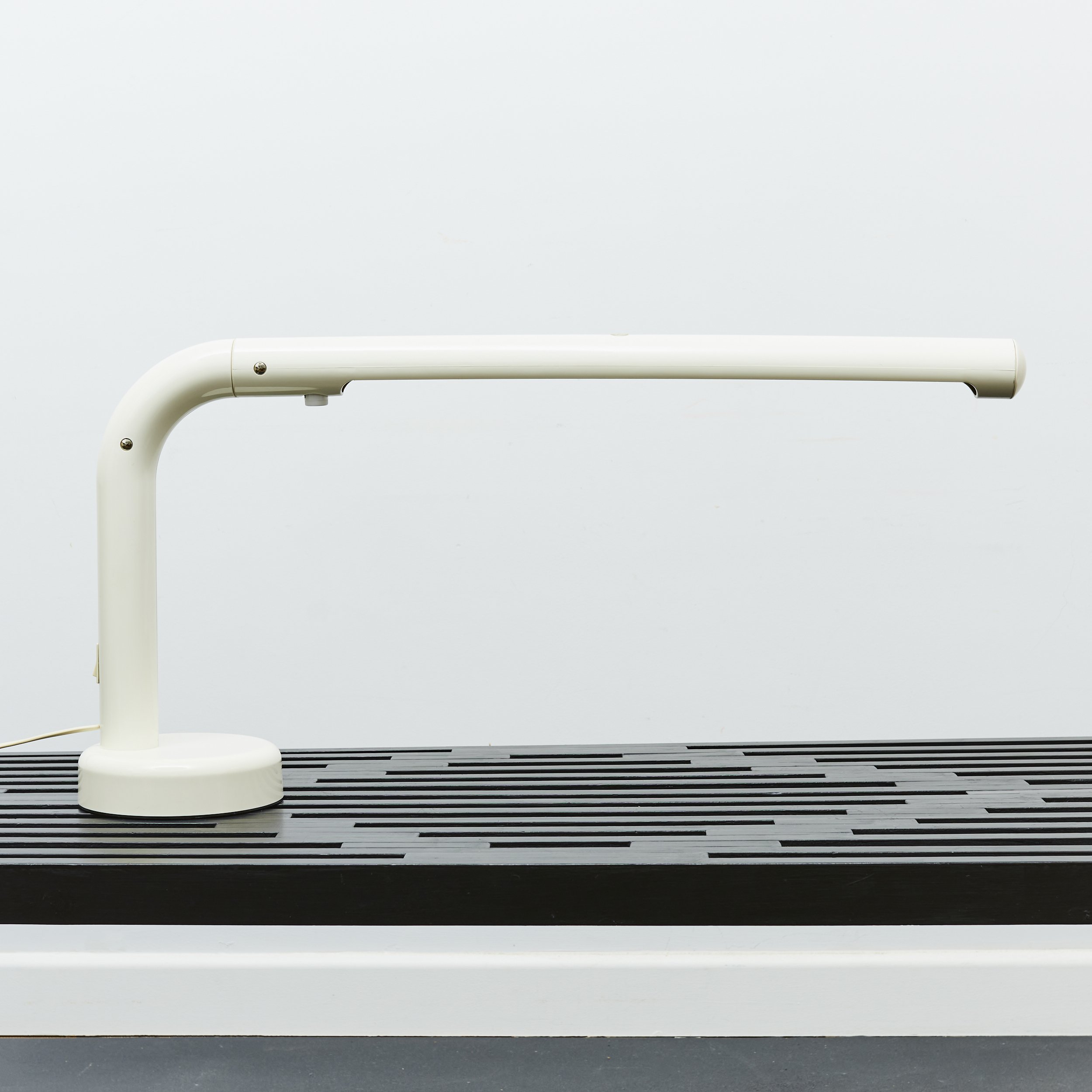 Vintage Desk Lamp 'Tuben' in White by Anders Pehrson for Swedish Ateljé Lyktan C.1970