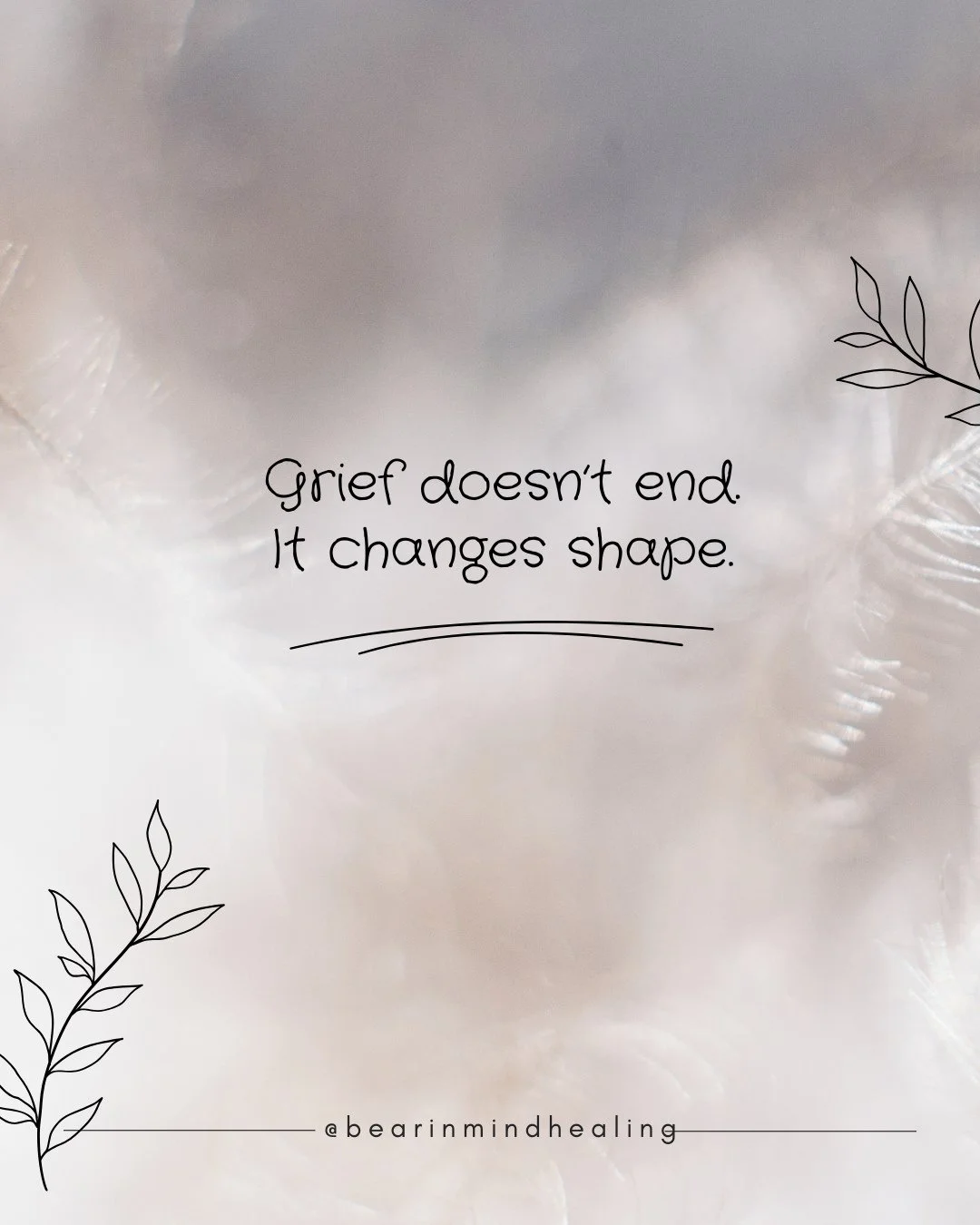 ⬇️Read Caption Below⬇️⁠
⁠
Grief isn't something you "get over".⁠
⁠
It weaves itself into who you become.⁠
⁠
Some days it feels heavy and close.⁠
Other days it's quiet, distant, almost peaceful.⁠
And sometimes it arrives unexpectedly, withou