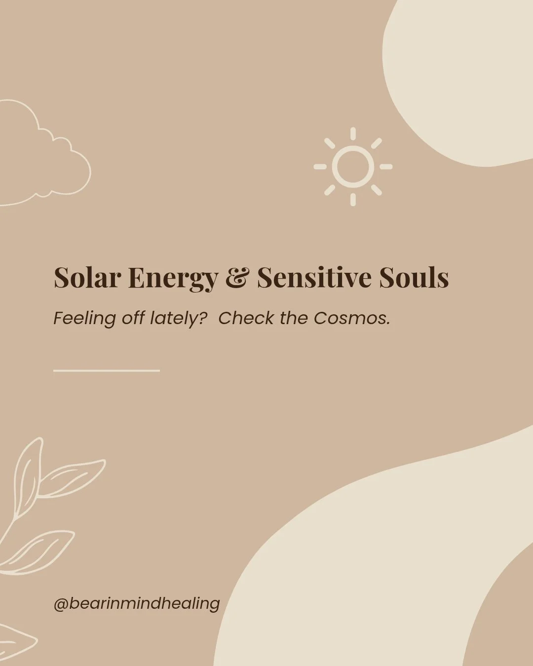 ⬇️Read Caption Below⬇️⁠
⁠
There is a lot of solar activity right now, and if you're sensitive to energy, you may be feeling it.⁠
⁠
Many empaths and highly sensitive people notice:⁠
▫️Disrupted sleep⁠
▫️Vivid dreams⁠
▫️Headaches or body aches⁠
▫️Emoti