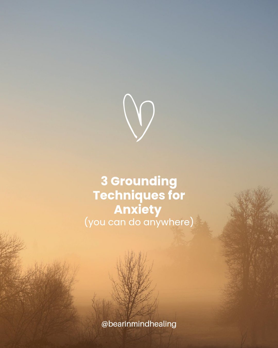 ⬇️Read Caption Below⬇️⁠
⁠
When anxiety pulls you out of the present moment, grounding techniques can help bring your nervous system back into the here and now.⁠
⁠
Try this:⁠
⁠
1. Notice 5 things you can see around you.⁠
⁠
2. Press your feet firmly in