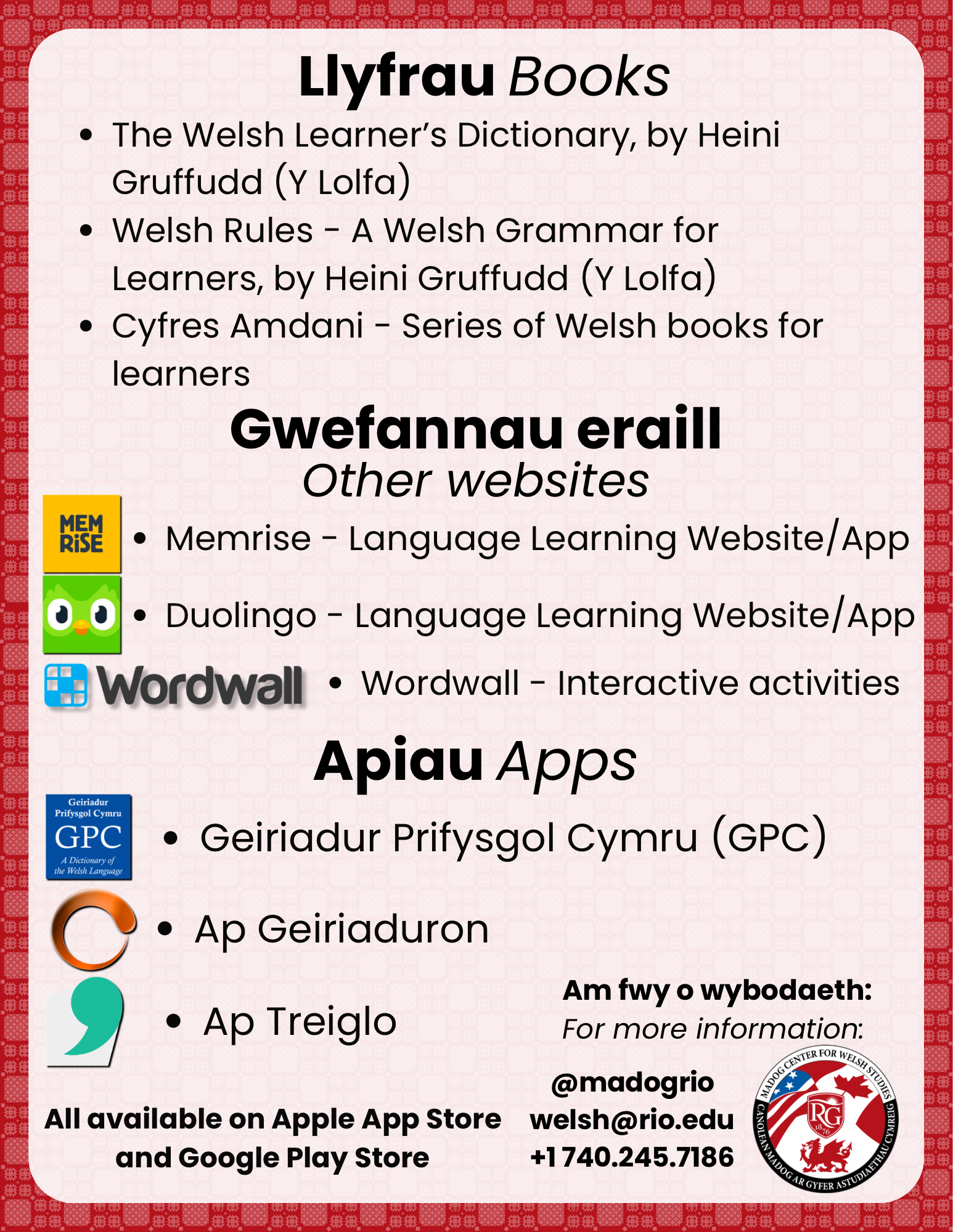 Learning Resources Page Back