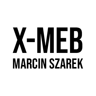 Text logo displaying 'X-MEB Marcin Szarek' in bold letters.