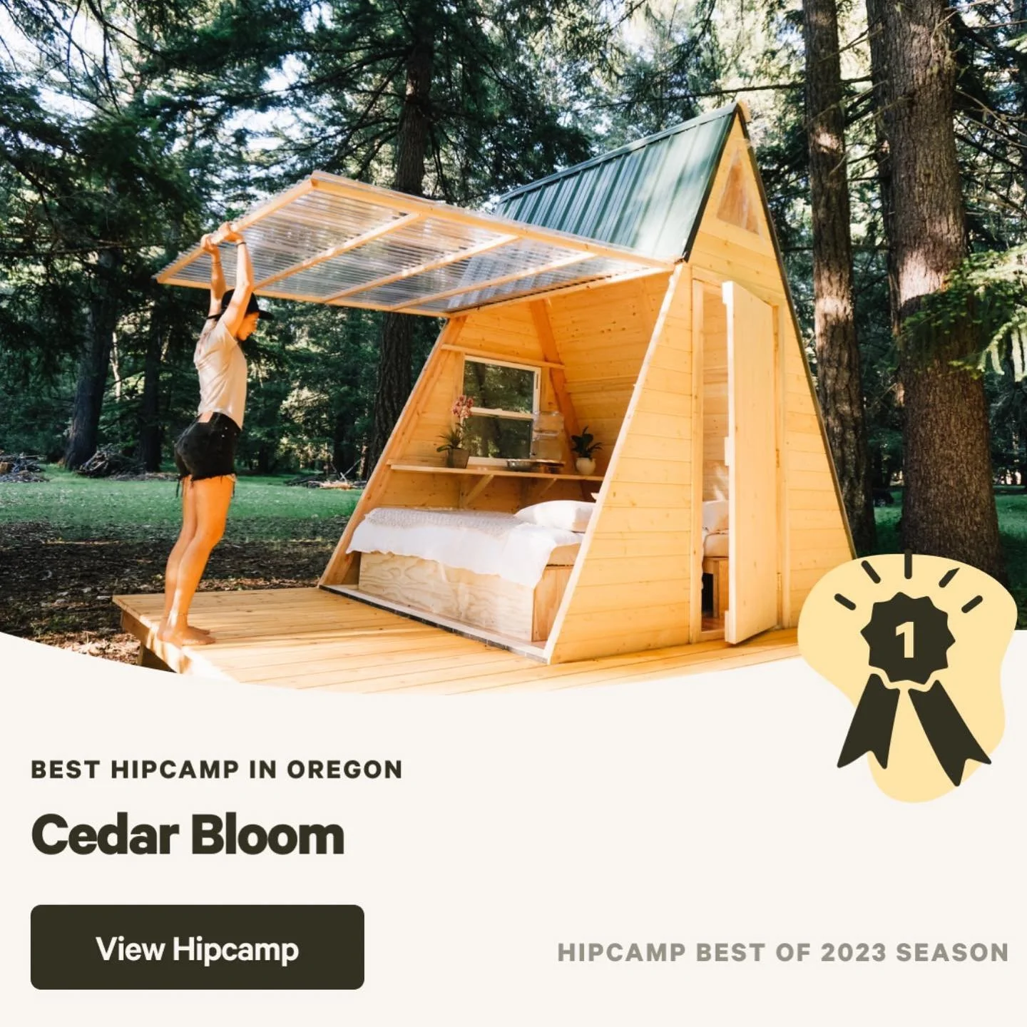 We did it! #1 🏆@hipcamp campground in all of Oregon for 2023! We&rsquo;re so stoked and have worked really hard to provide a unique and nourishing experience for our campers. This was not voted on but staff and consumer chosen based on our ratings a