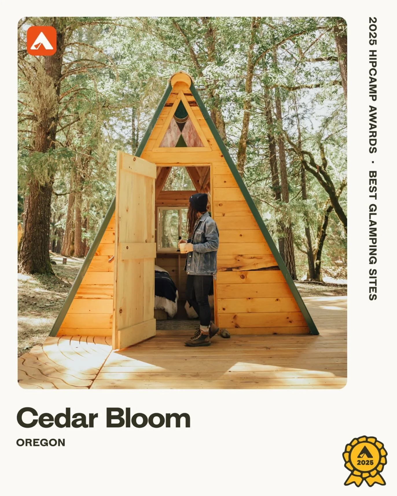 We did it again! Best in state for Oregon, @hipcamp campground for 2025! 🏆We&rsquo;re so stoked and have worked really hard to provide a unique and nourishing experience for our campers. This was not voted on but staff and consumer chosen based on o
