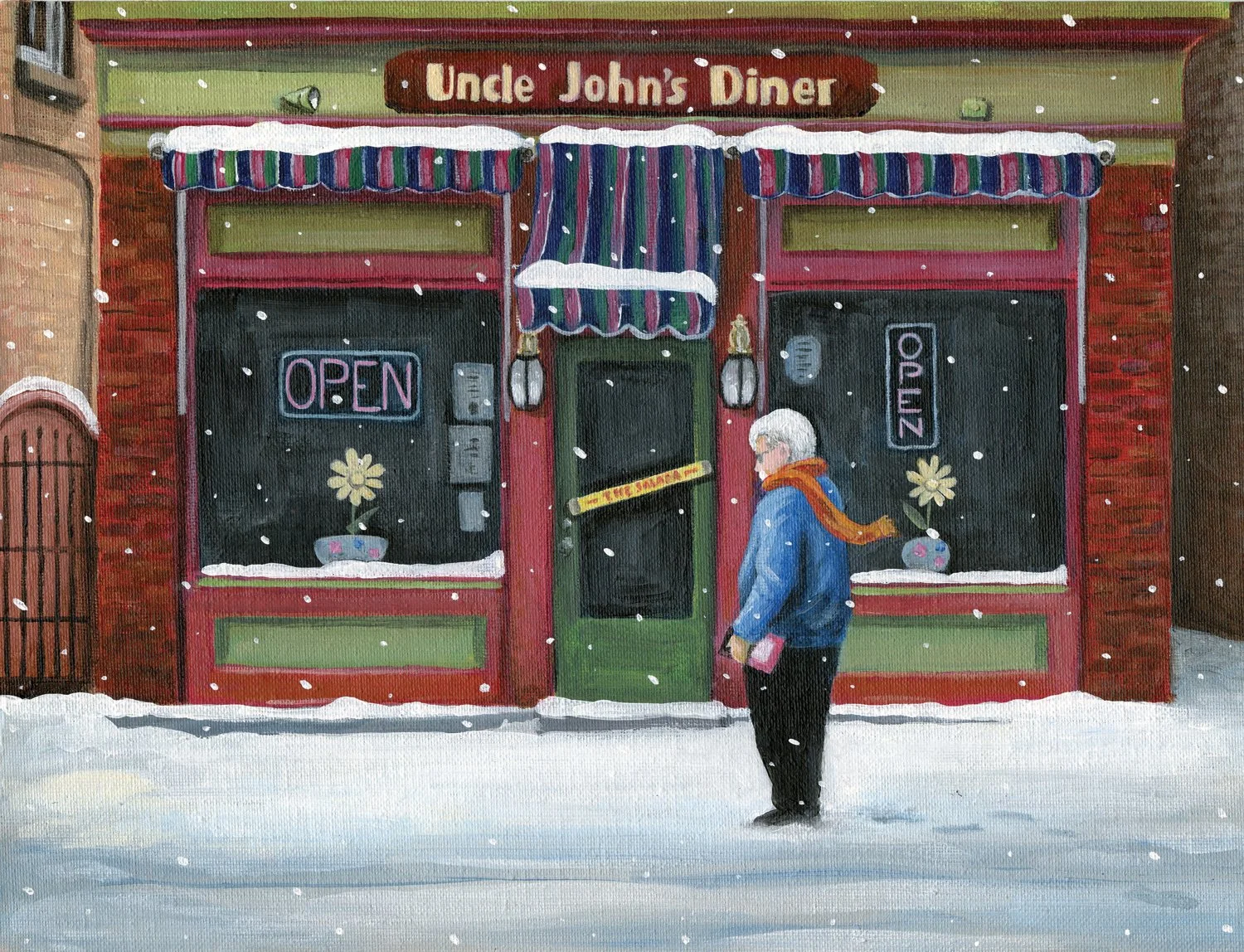 Uncle John's Diner - Cover Illustration - Acrylic