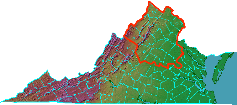 Renova Sustainable Agriculture, LLC's 21-County Service Area across Virginia's Northern Piedmont.