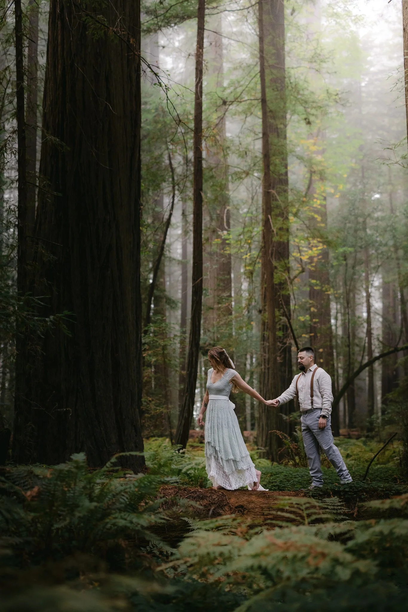 A Foggy Fairytale Engagement Session in the Redwoods