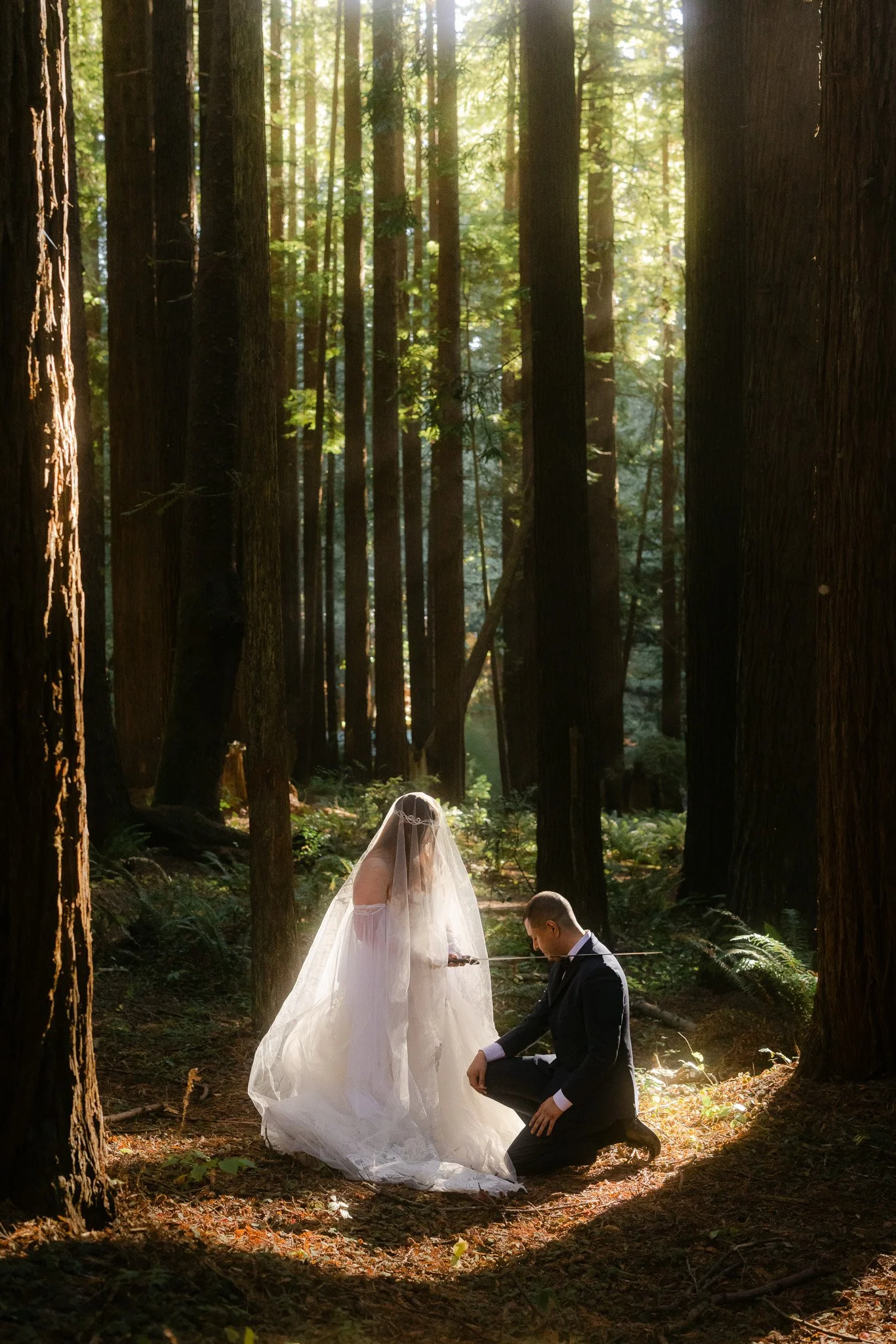 A Fairytale in the Redwoods | Henry &amp; Maria’s Elopement Portraits at Redwood Park and Wedding Rock