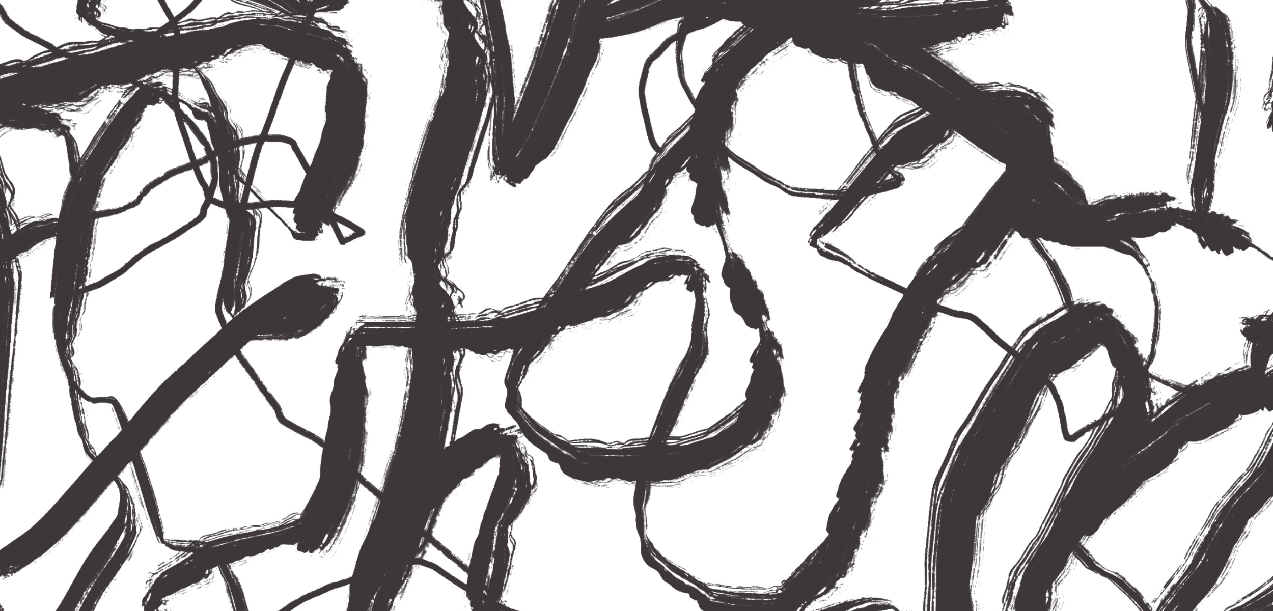 Continuous scribbled lines showing a body-led way to slow down.