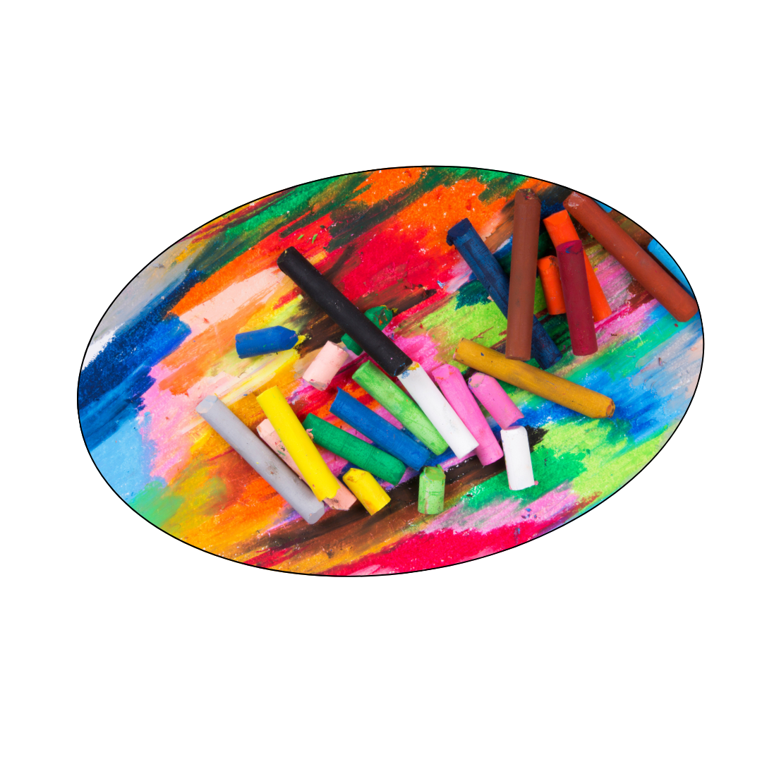 Hand drawing a large expressive circle representing the start of The Scribble Sessions creative practice.