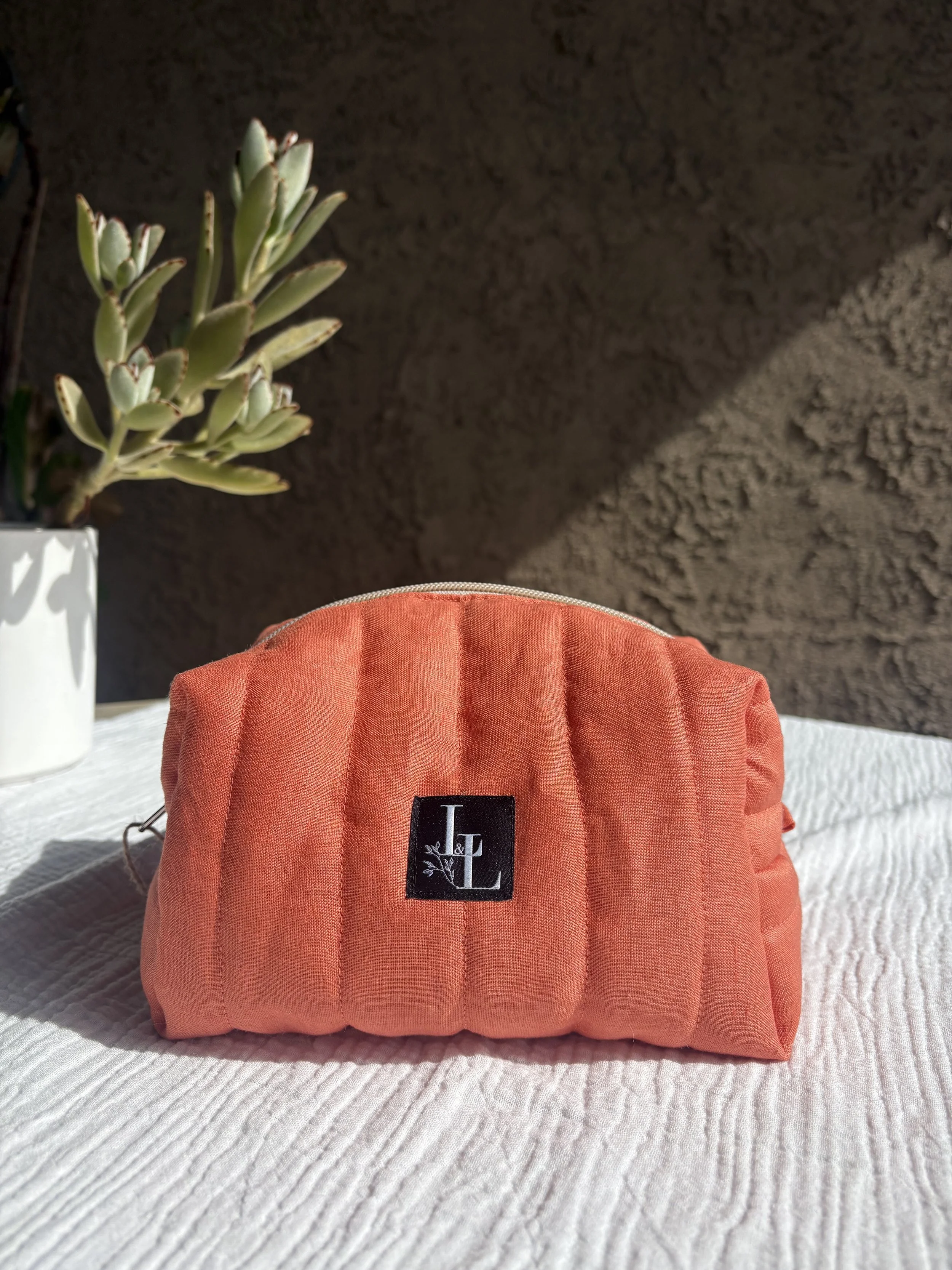 Inner Joy Collection: Medium Quilted Boxy Pouch- Lavender Infused