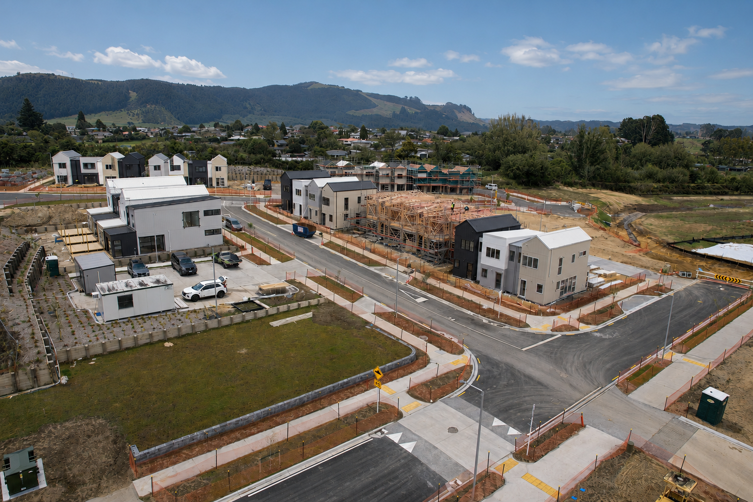 First homes nearing completion