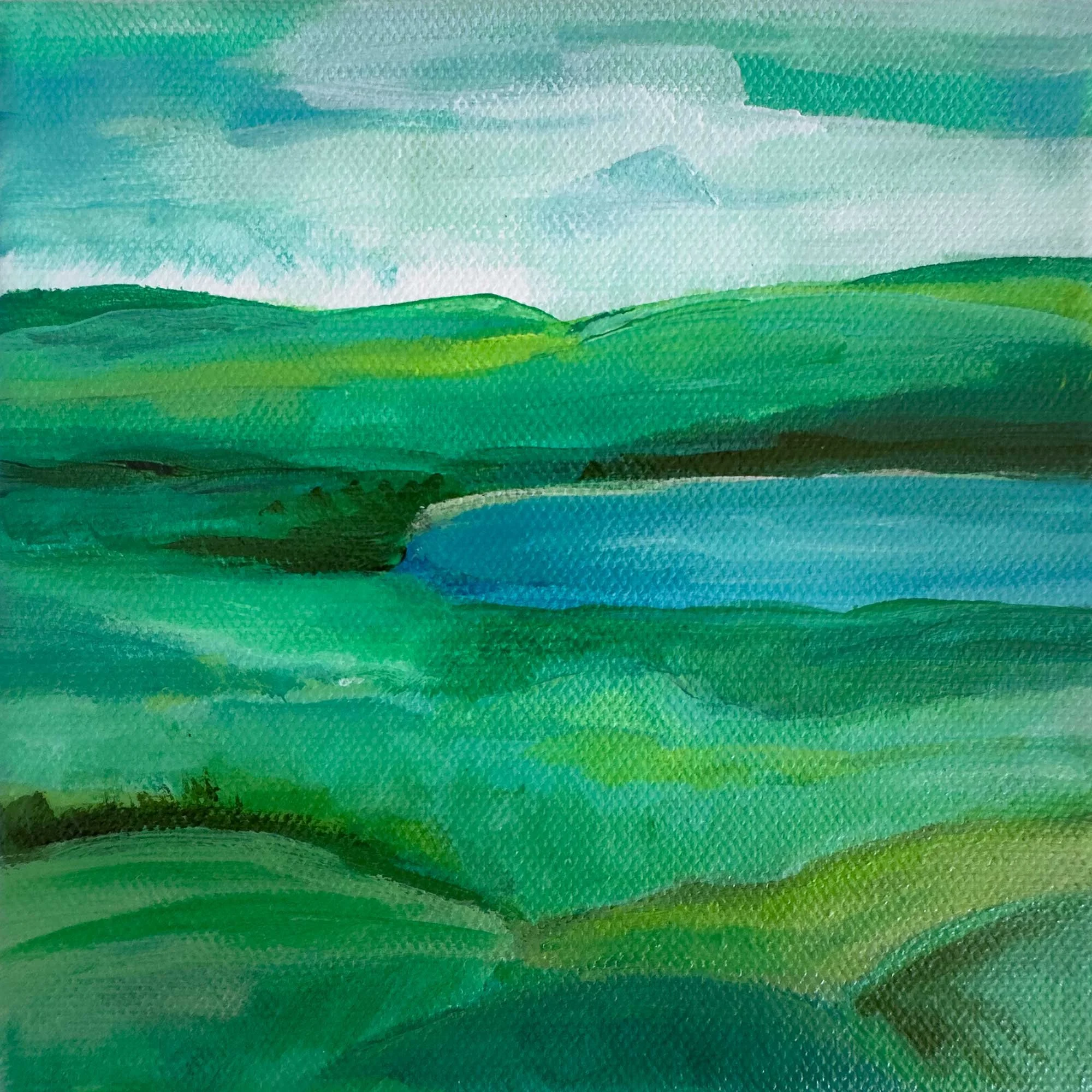 Spring No1, 6"x6", Acrylic on Gallery Canvas