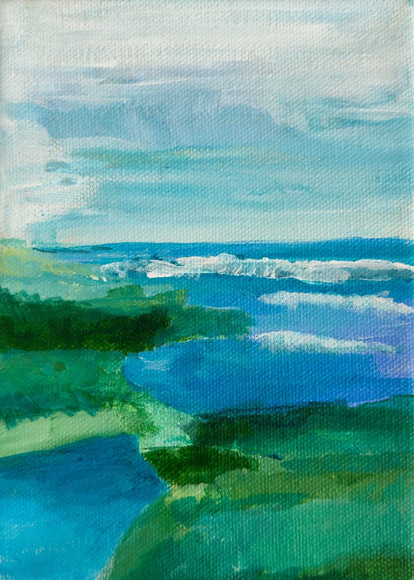 Coast No1, 5"x7", Acrylic on Gallery Canvas