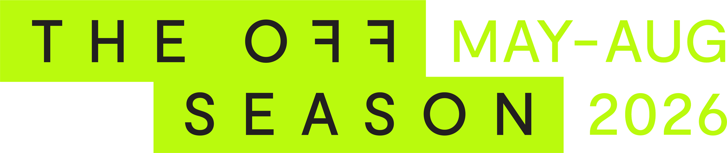 Text graphic indicating the TV show schedule from May to August 2026.