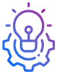 Abstract geometric shape with gradient colors from purple to blue.