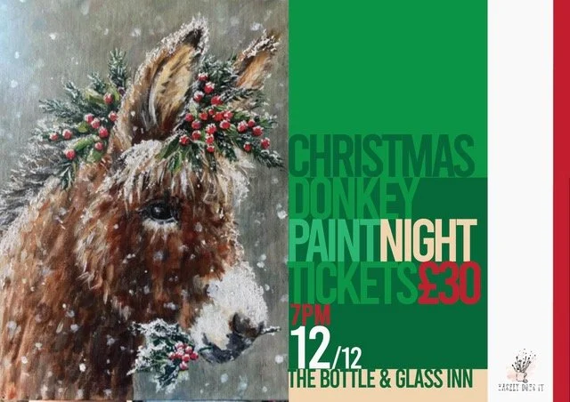Little Donkey Christmas Paint Night Workshop - IN THE TIPI