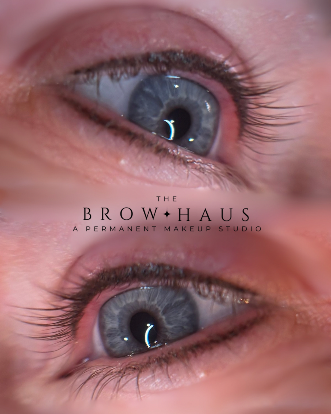 close up of women's blue eye showcasing upper and lower black eyeliner tattoo