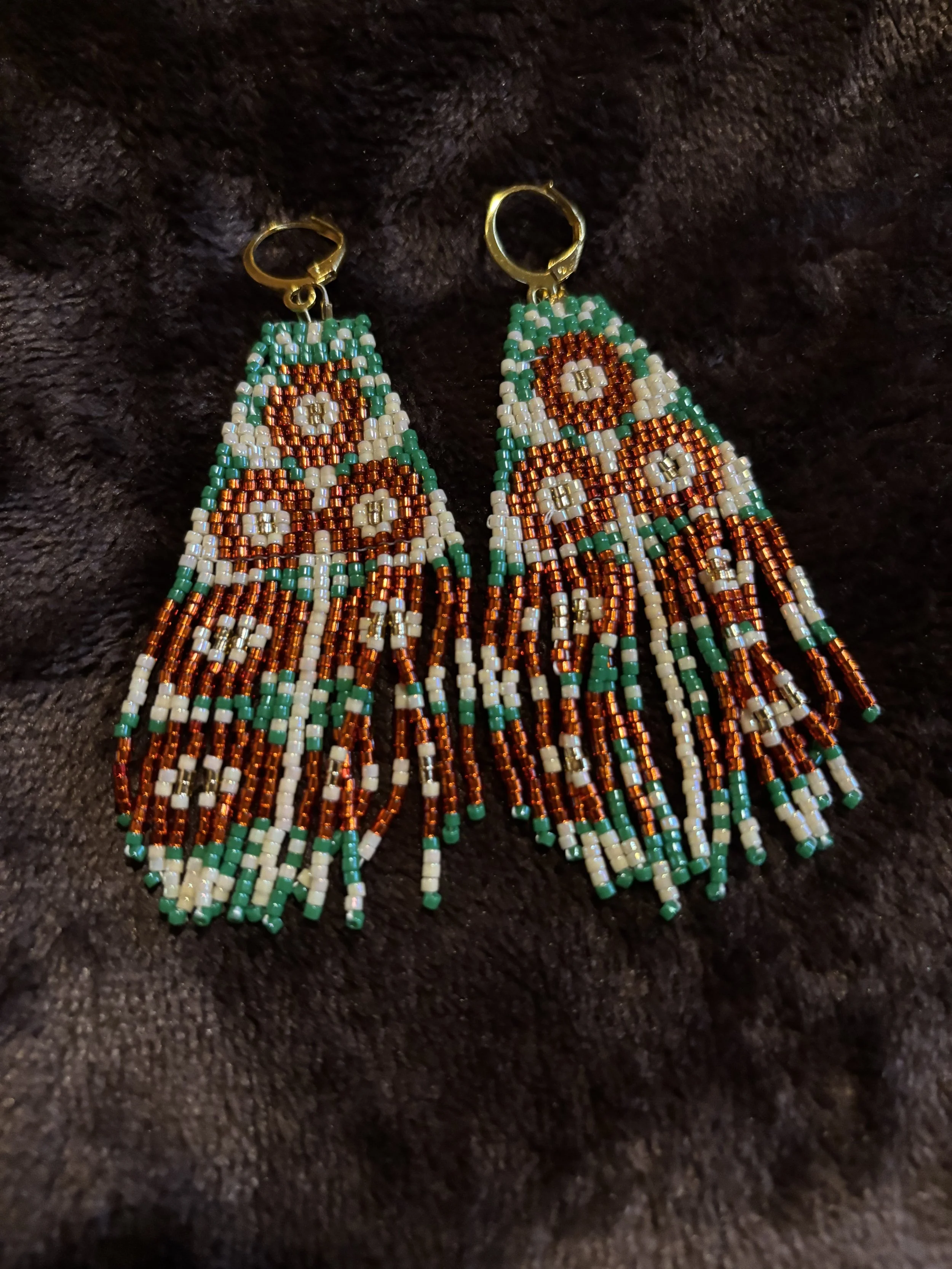 Marigold Hand-Beaded Earrings