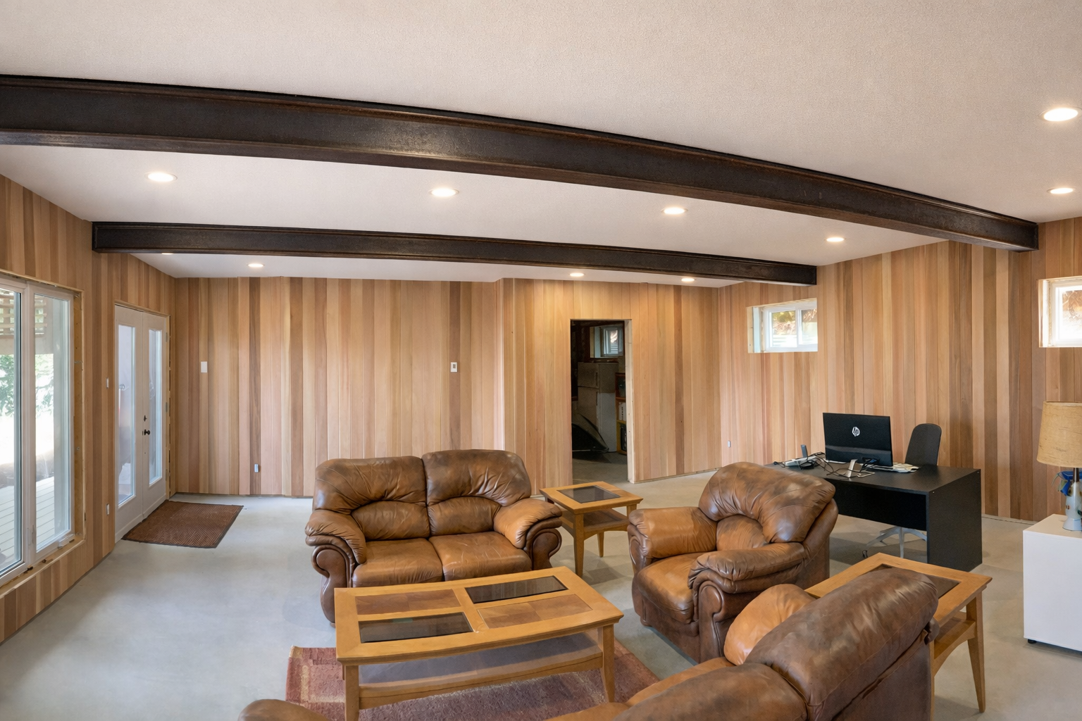Cabin Renovation with clear cedar walls