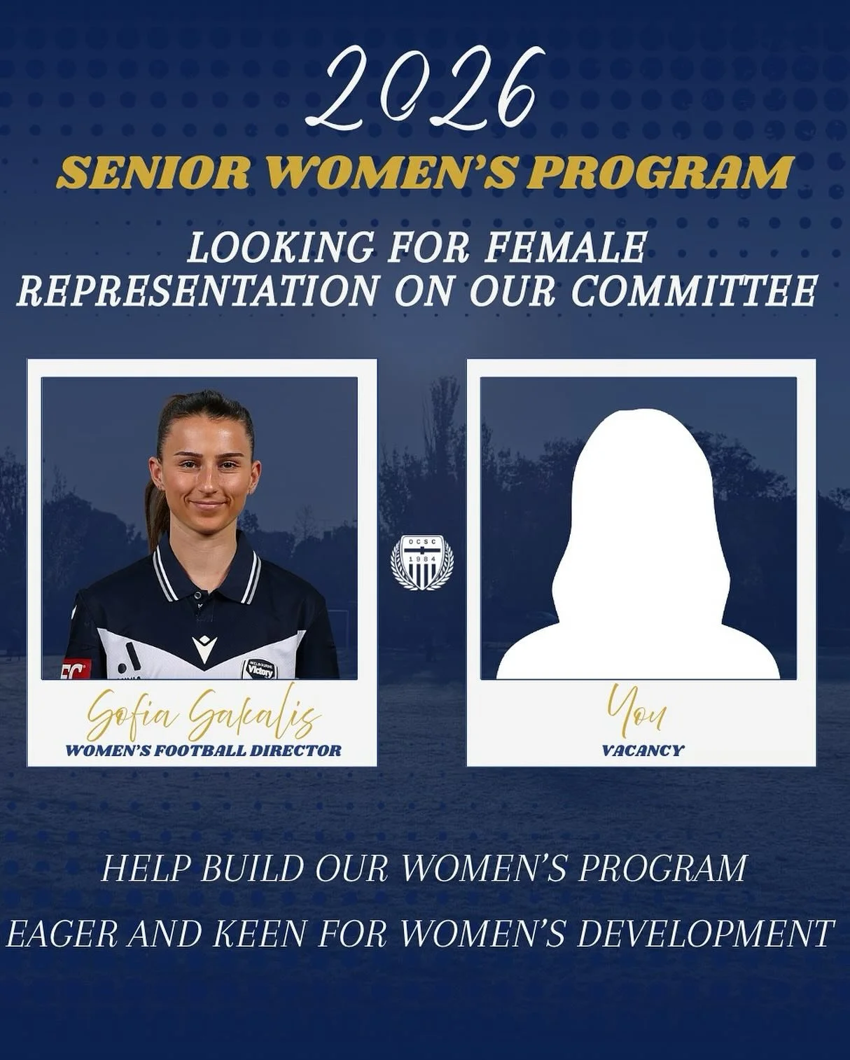 Join Sofia and our team to help us build our women&rsquo;s program! 

EOI link in bio 🔗