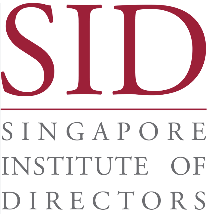 Logo of the Singapore Institute of Directors with large red initials 'SID' and full name written below.