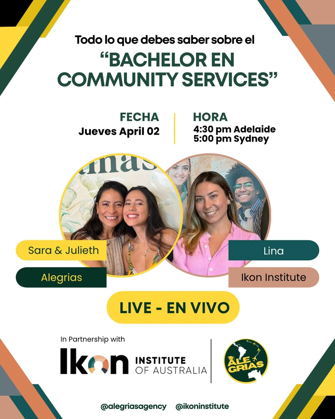 💭 &ldquo;Quiero estudiar en Australia&hellip; pero no s&eacute; qu&eacute; carrera elegir&rdquo;

Si te sientes as&iacute;, este LIVE es para ti 👀

Vamos a contarte TODO sobre el Bachelor en Community Services:

✨ Qu&eacute; es y qu&eacute; se apre