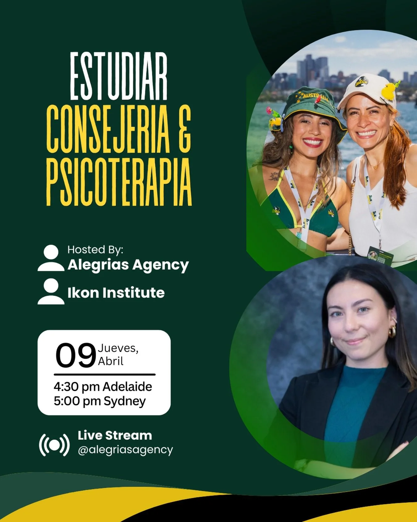 &iquest;Te interesa estudiar Counselling &amp; Psychotherapy en Australia? 🧠🇦🇺

Hoy vamos a estar en LIVE junto a IKON Institute cont&aacute;ndote TODO sobre esta carrera que est&aacute; creciendo en todo el mundo 🌍

💛 De qu&eacute; se trata rea