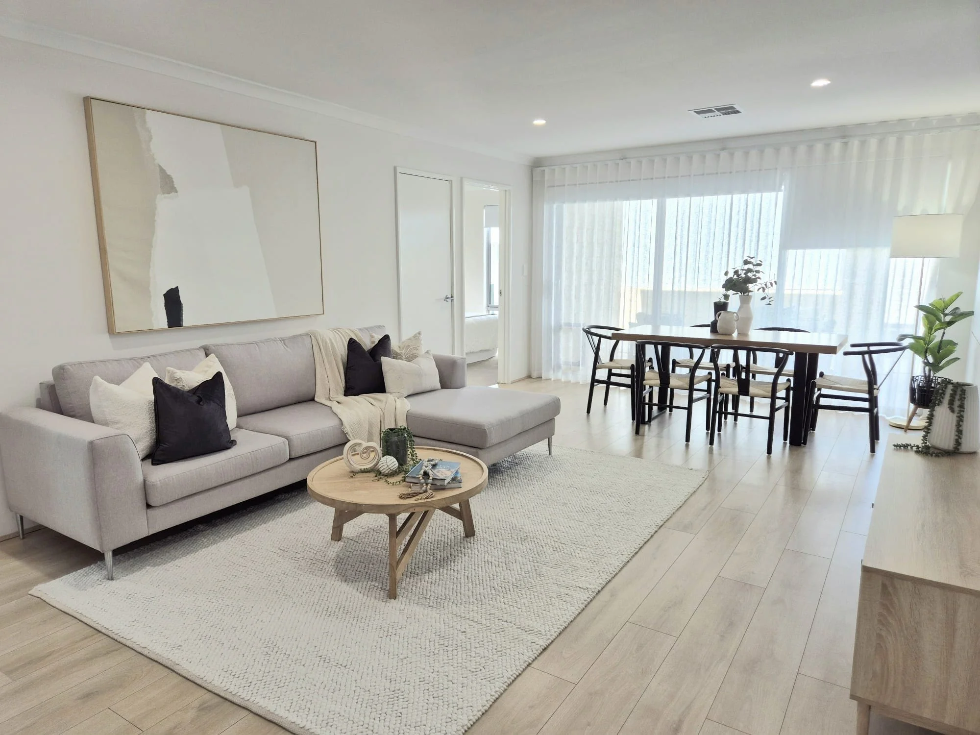 Scarborough living and dining room - Home Staging Perth - Beam Home Staging