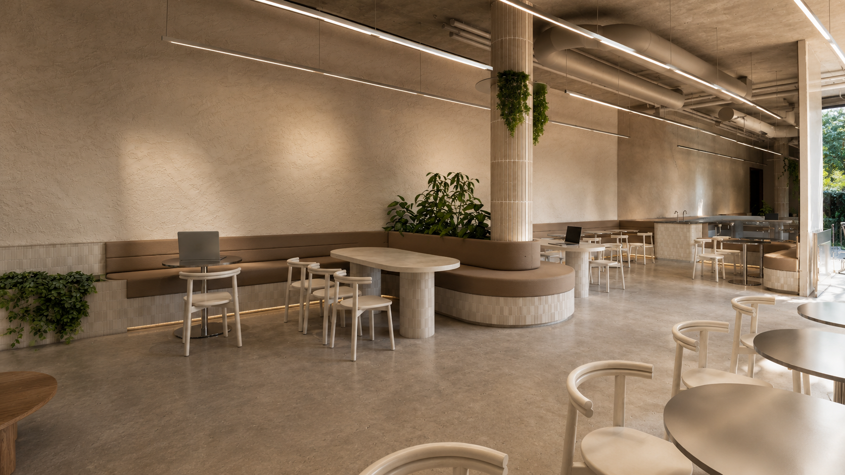 Quiet recovery zone at Level Eleven Adelaide designed with warm neutral materials and soft integrated lighting.